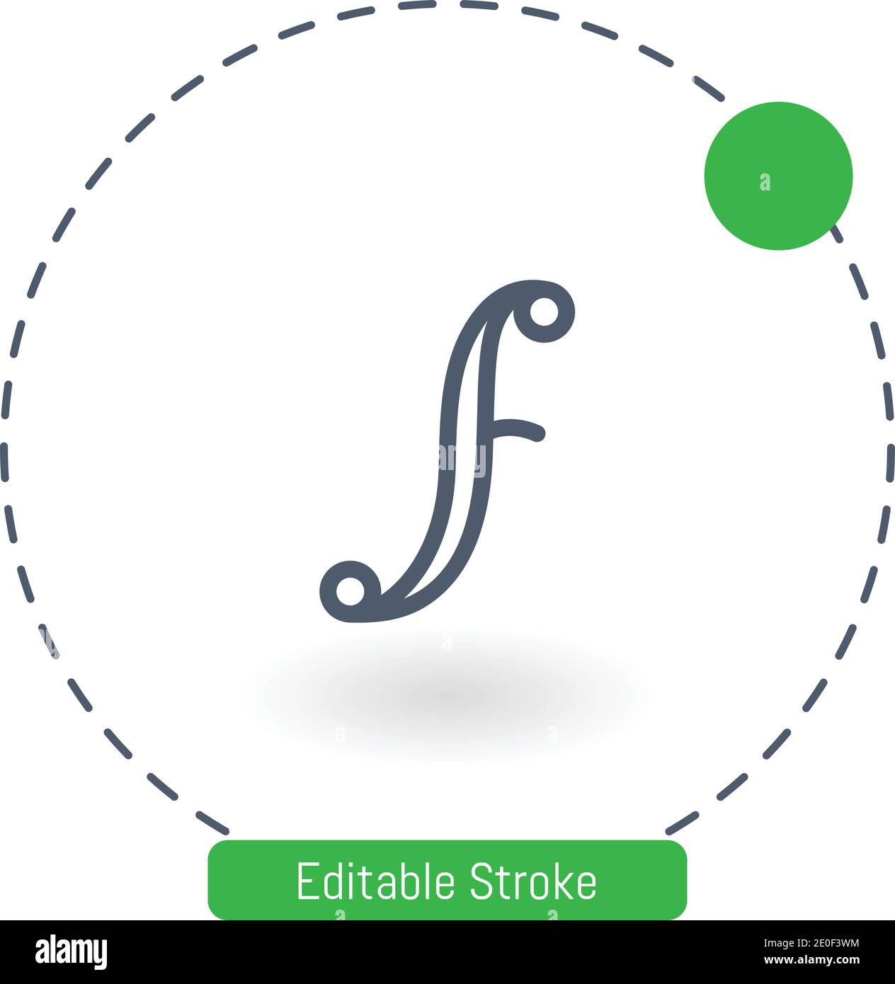 forte vector icon editable stroke outline icons for web and mobile Stock Vector