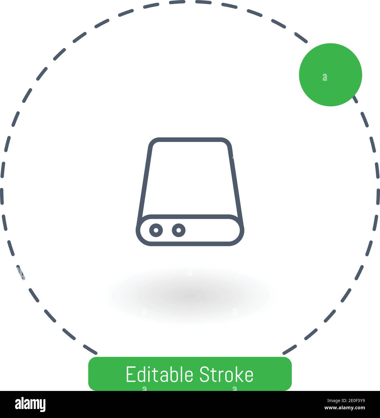 database storage vector icon editable stroke outline icons for web and mobile Stock Vector