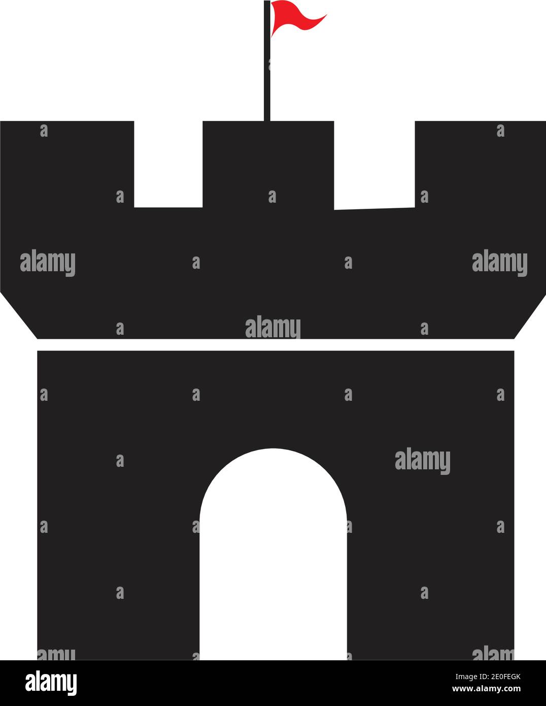 Castle vector illustration icon Logo Template design Stock Vector Image ...