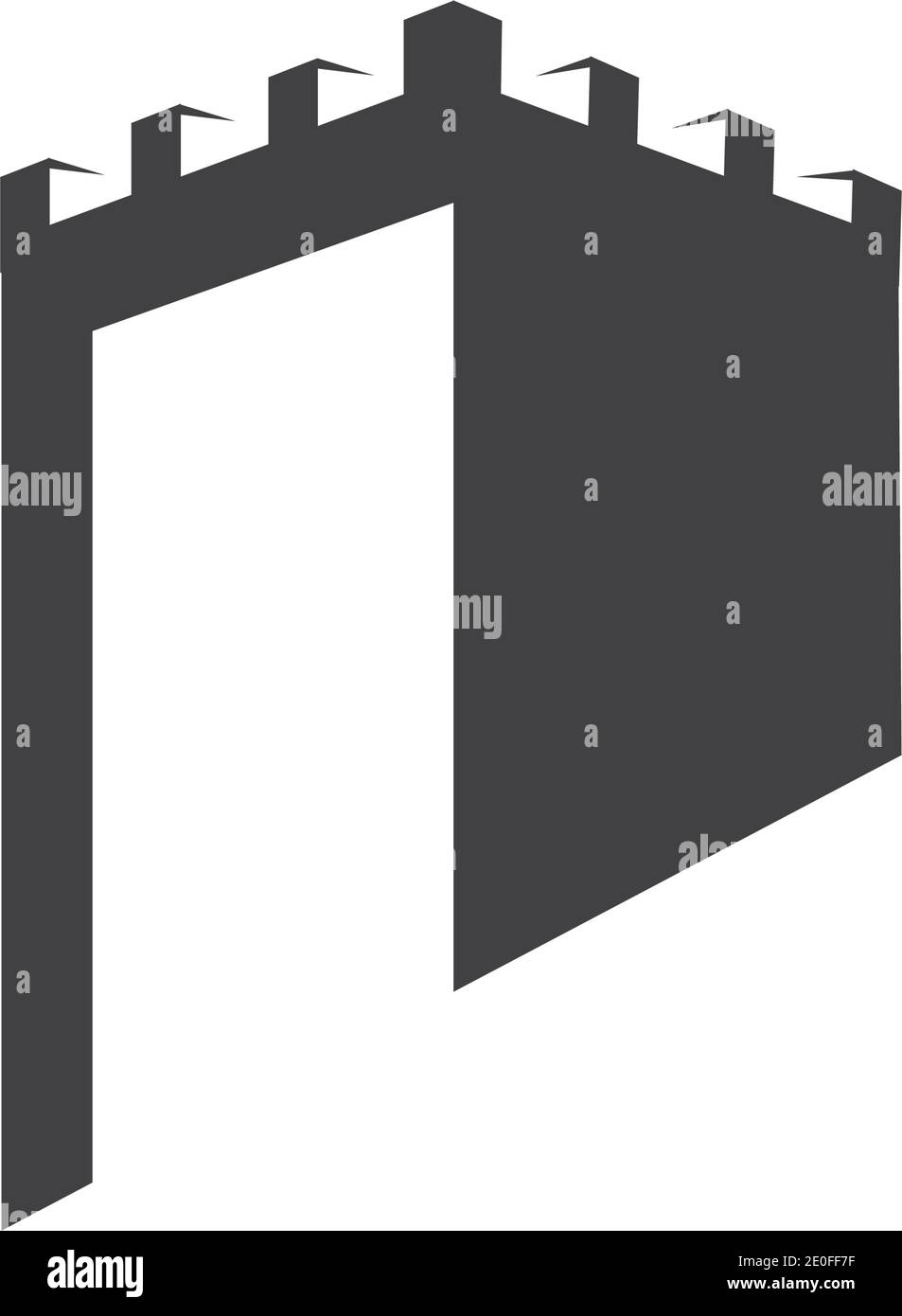 Castle vector illustration icon Logo Template design Stock Vector