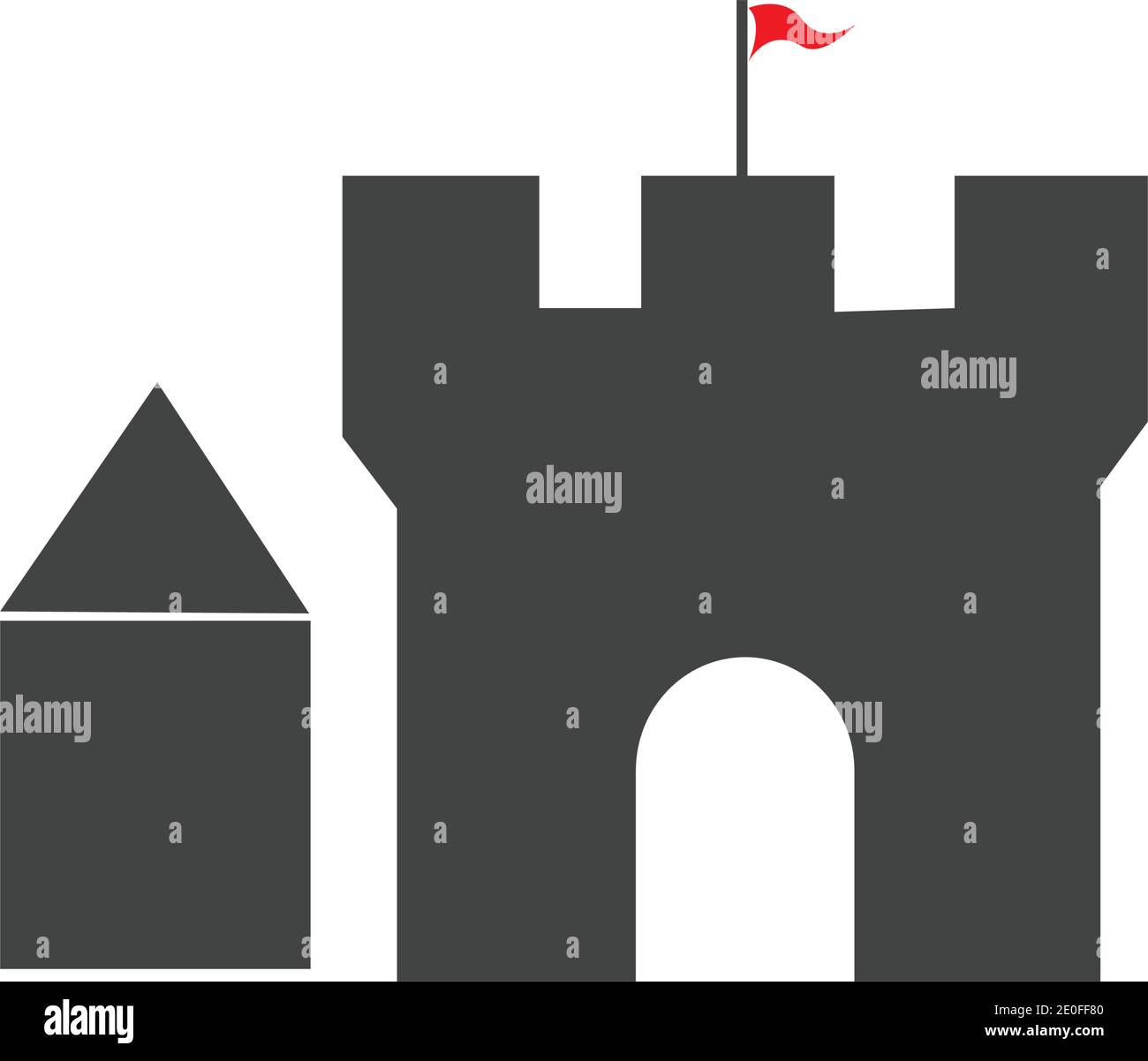 Castle vector illustration icon Logo Template design Stock Vector Image ...