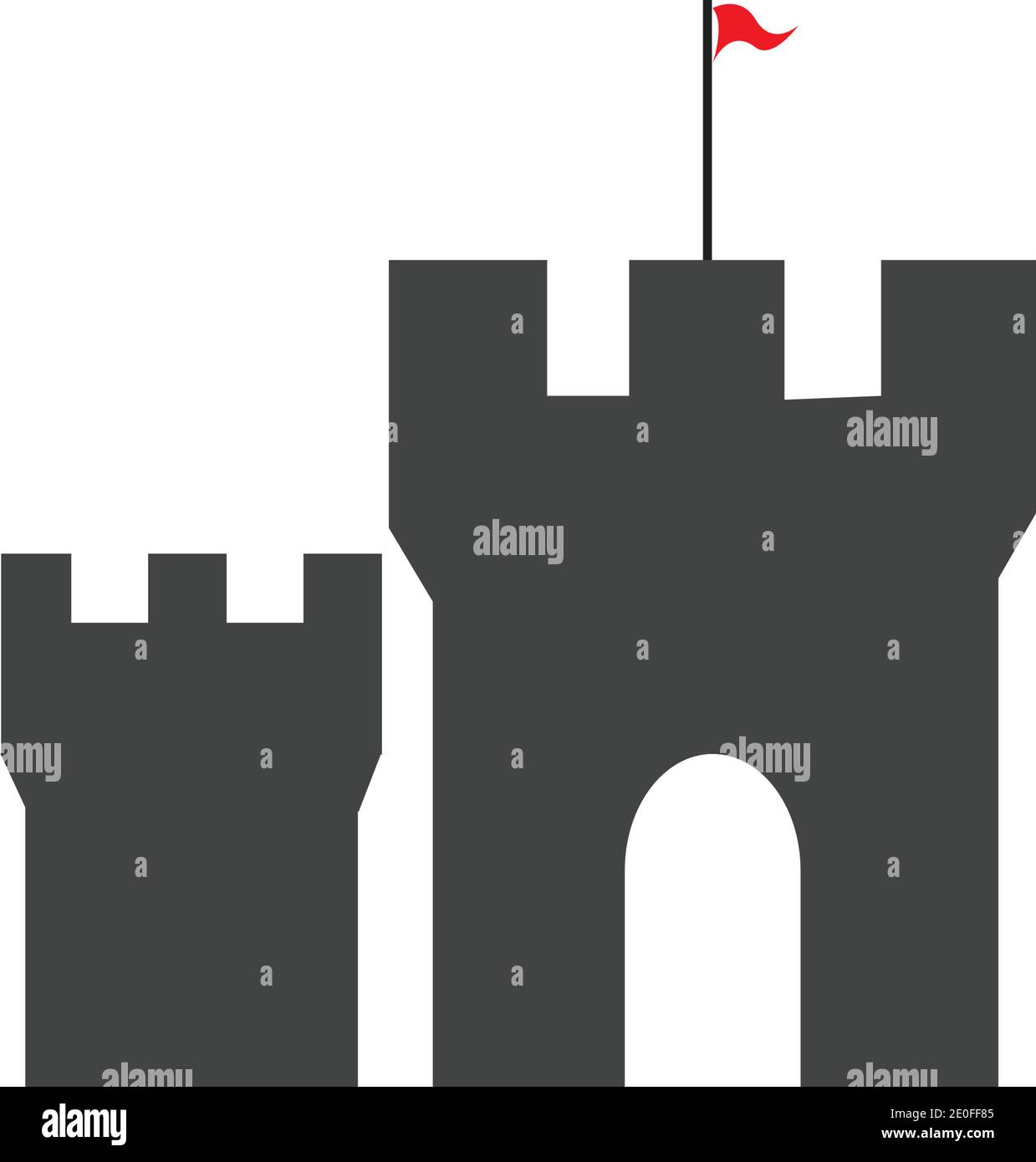 Castle vector illustration icon Logo Template design Stock Vector Image ...