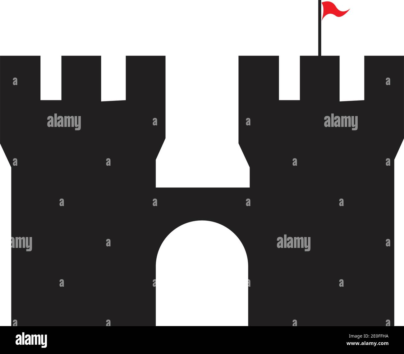 Castle vector illustration icon Logo Template design Stock Vector Image ...