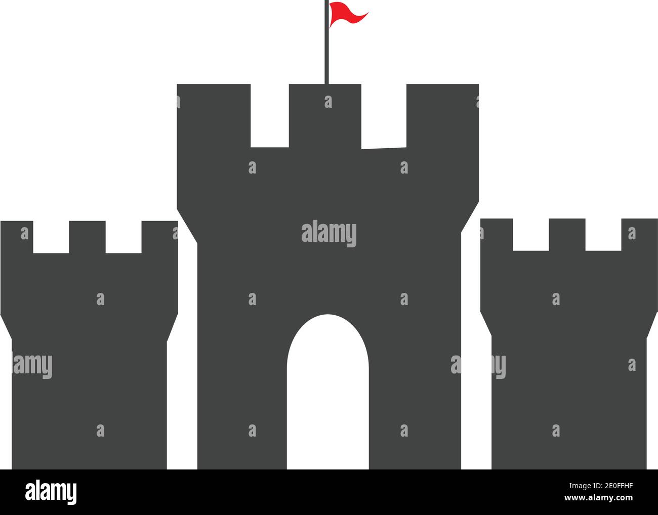 Castle vector illustration icon Logo Template design Stock Vector Image ...