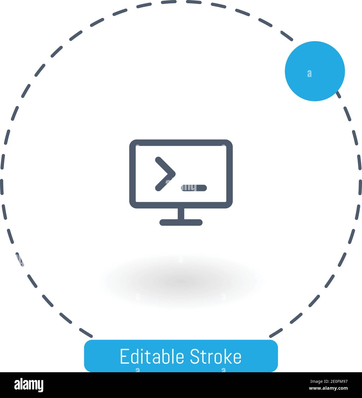 programming language vector icon editable stroke outline icons for web and mobile Stock Vector