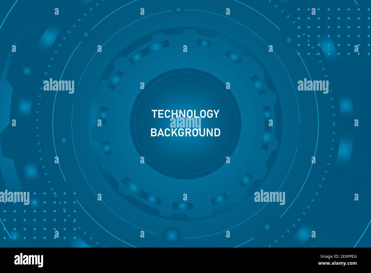 Abstract technology blue background flat design Stock Vector
