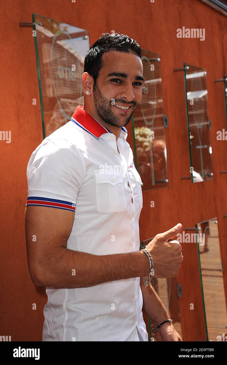 Adil Rami attending the French Tennis Open 2012 at Roland Garros arena in Paris, France on June 2, 2012. Photo by Gorassini-Guibbaud/ABACAPRESS.COM Stock Photo