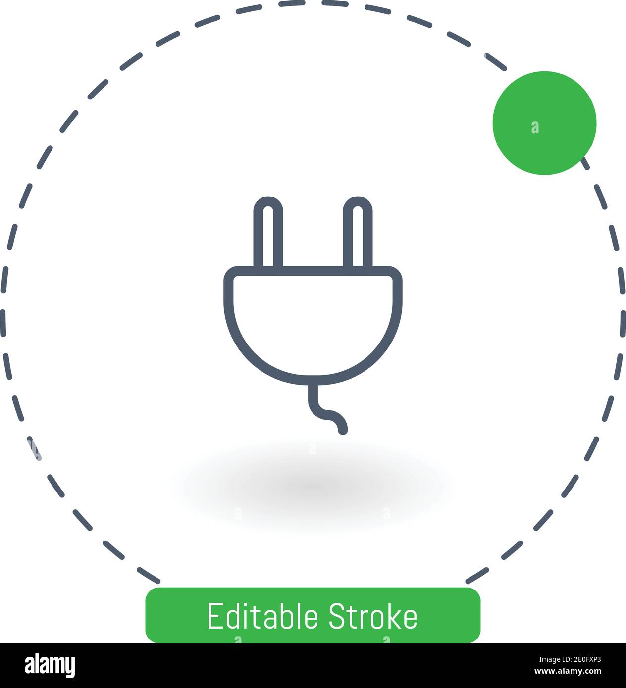 cable vector icon editable stroke outline icons for web and mobile Stock Vector