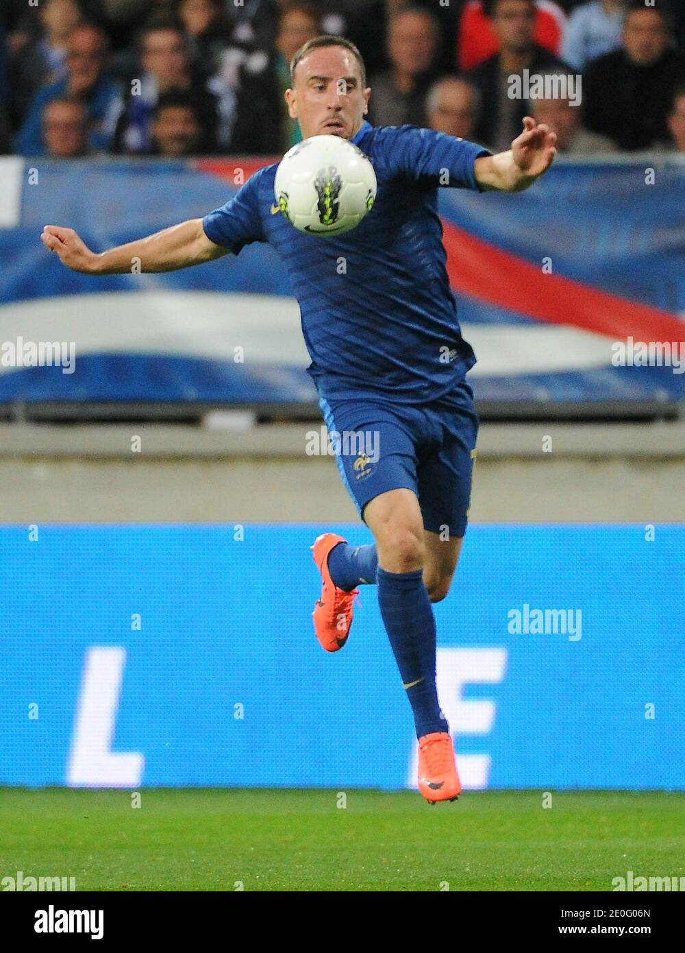 France's Franck Ribery during an International Friendly soccer match, France Vs Estonia at MMArena stadium in Le Mans, France, on June 5, 2012. France won 4-0. Photo by ABACAPRESS.COM Stock Photo
