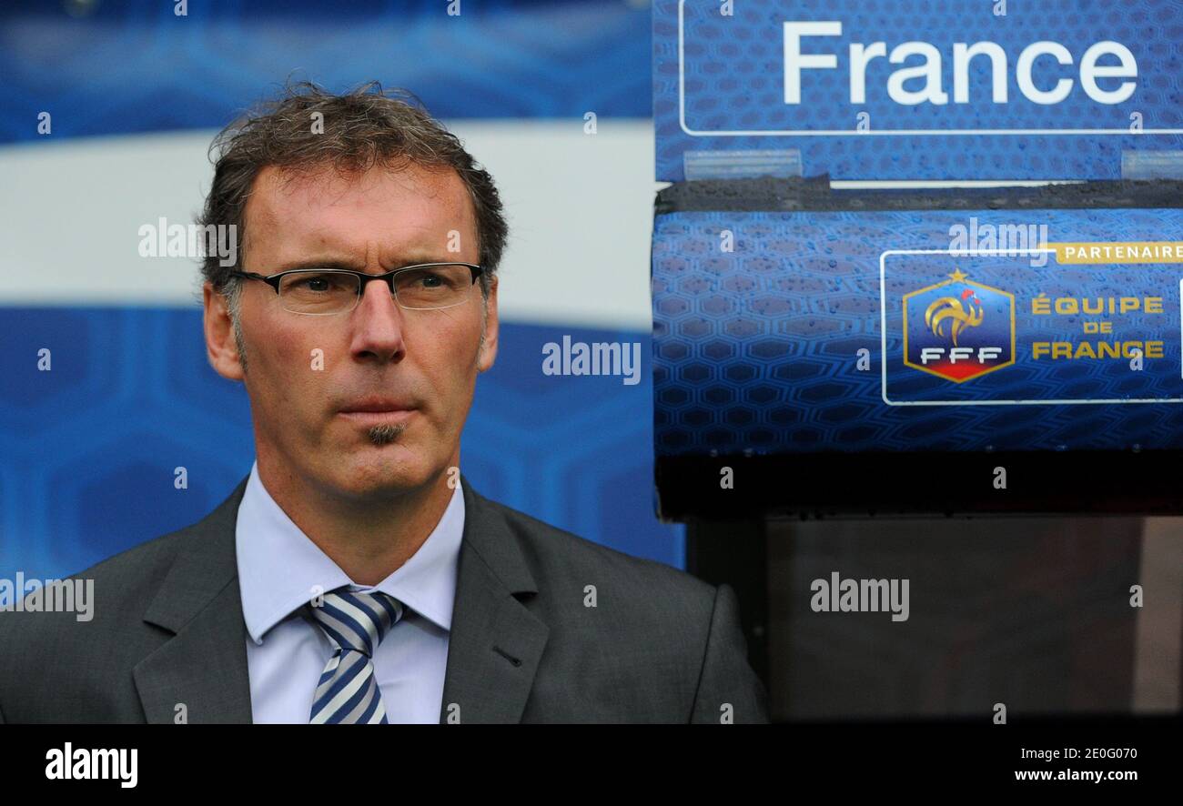 France's coach Laurent Blanc during an International Friendly soccer match, France Vs Estonia at MMArena stadium in Le Mans, France, on June 5, 2012. France won 4-0. Photo by ABACAPRESS.COM Stock Photo