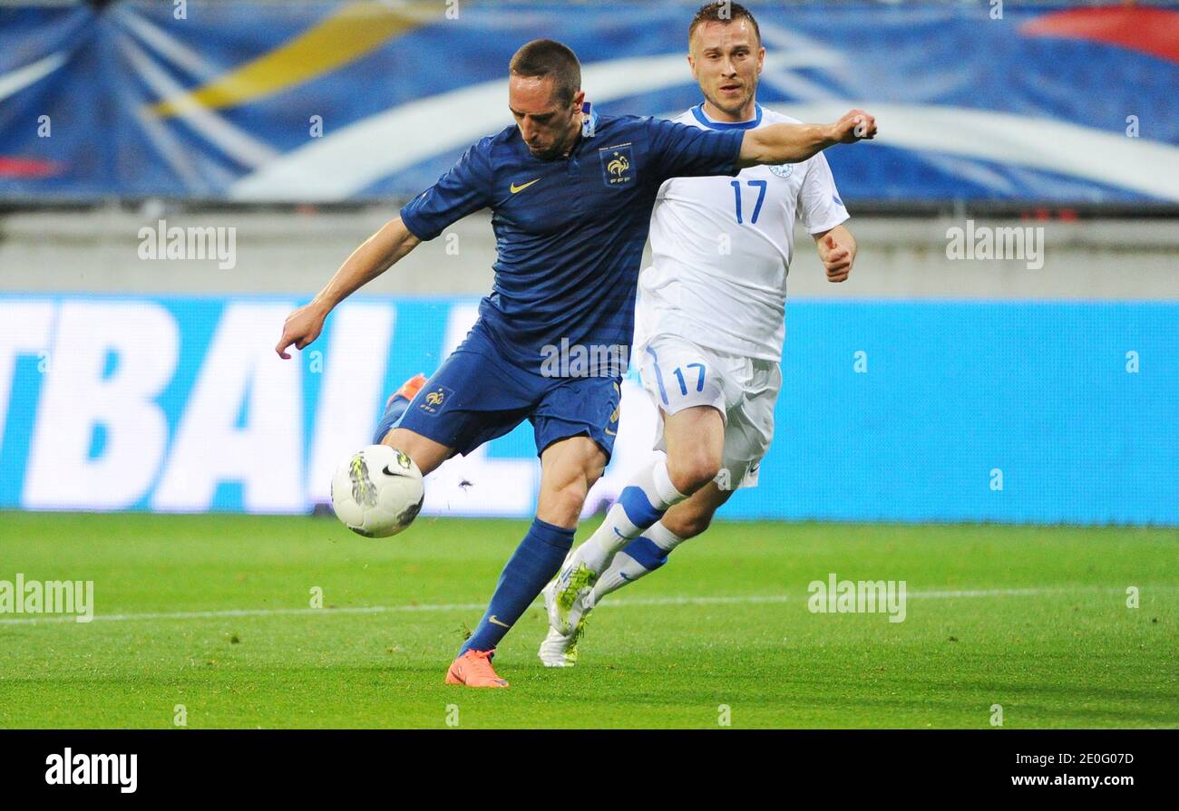 France's Franck Ribery during an International Friendly soccer match, France Vs Estonia at MMArena stadium in Le Mans, France, on June 5, 2012. France won 4-0. Photo by ABACAPRESS.COM Stock Photo