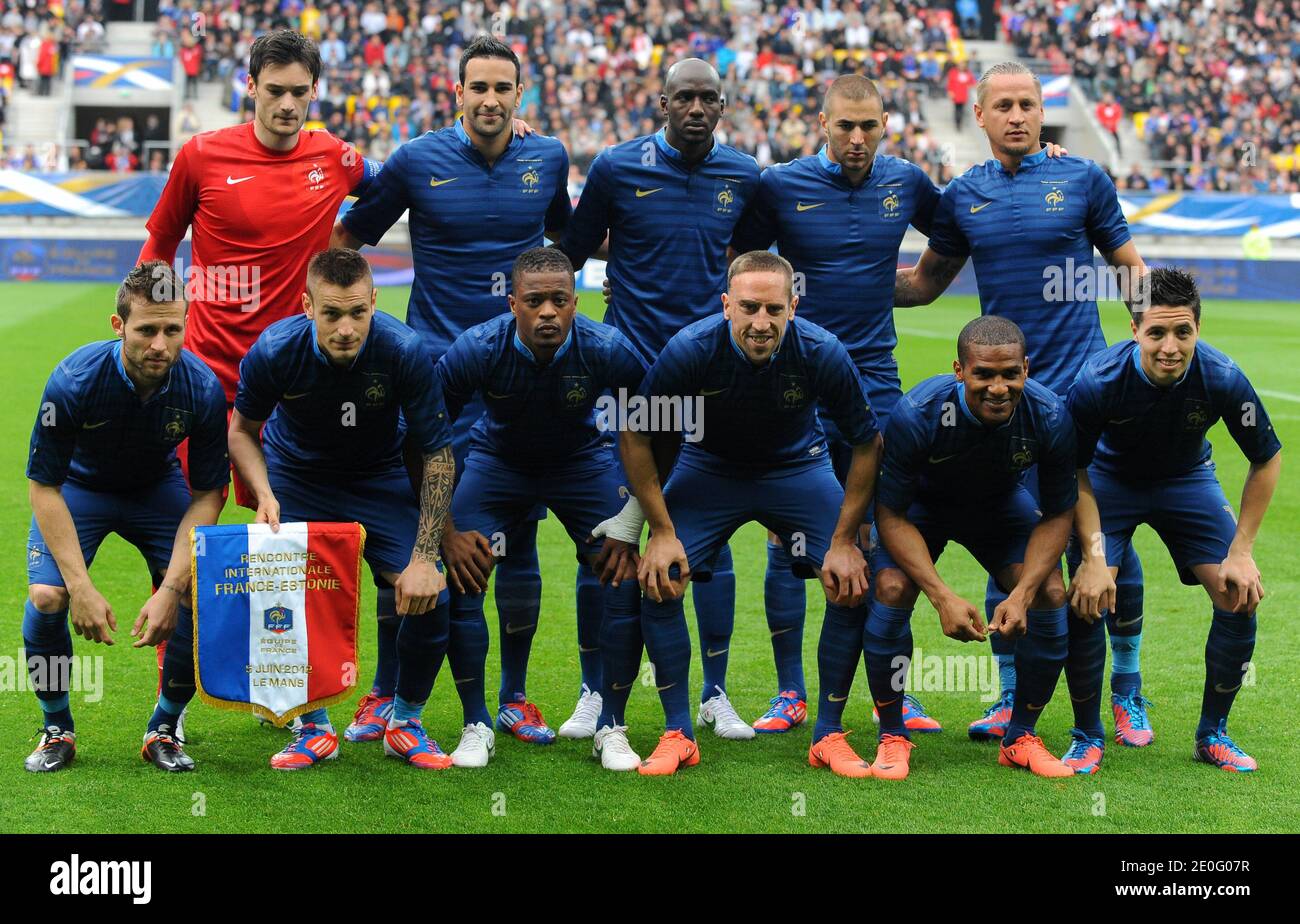 France team group during an International Friendly soccer match, France Vs Estonia at MMArena stadium in Le Mans, France, on June 5, 2012. France won 4-0. Photo by ABACAPRESS.COM Stock Photo
