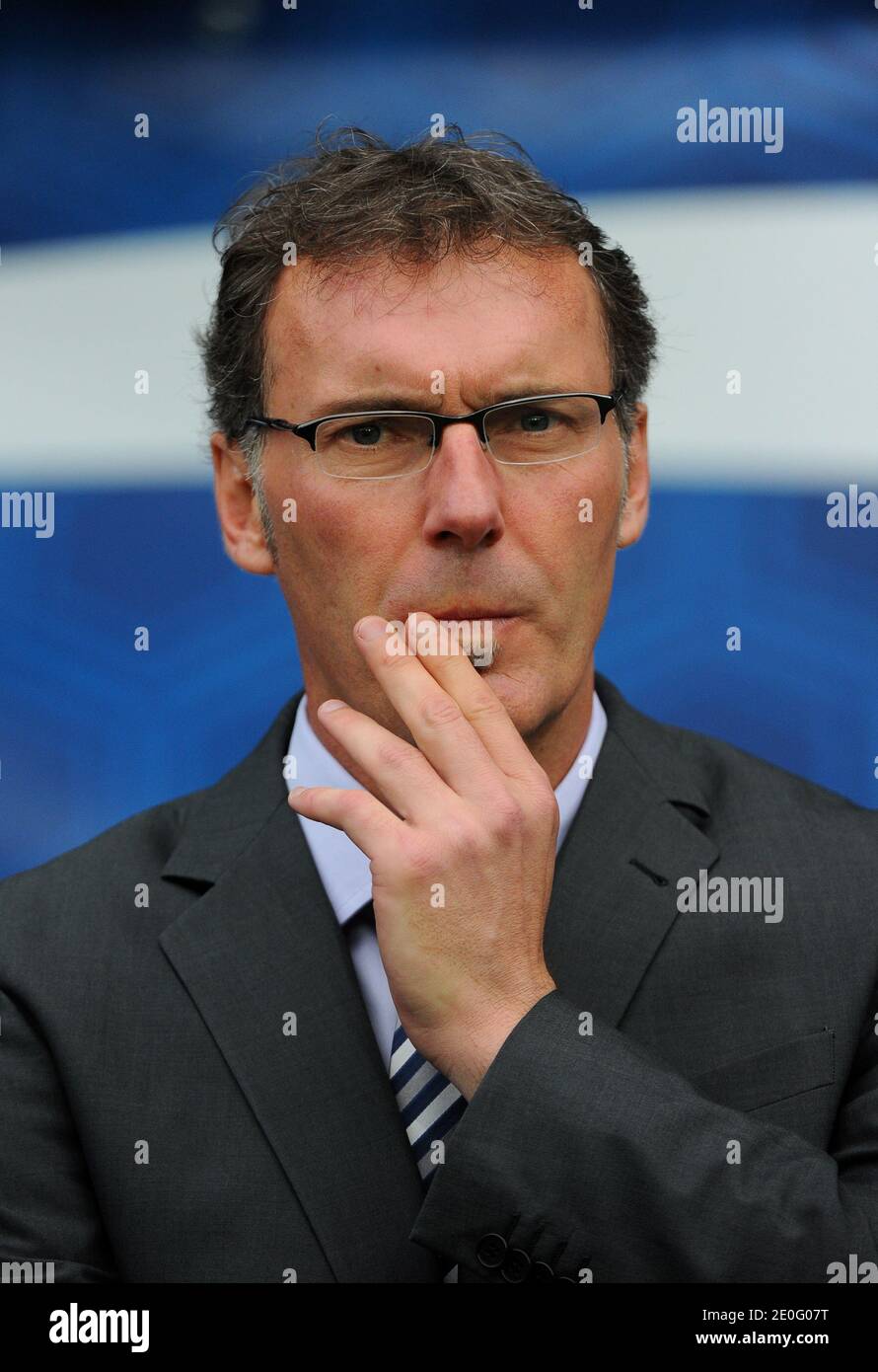 France's coach Laurent Blanc during an International Friendly soccer match, France Vs Estonia at MMArena stadium in Le Mans, France, on June 5, 2012. France won 4-0. Photo by ABACAPRESS.COM Stock Photo