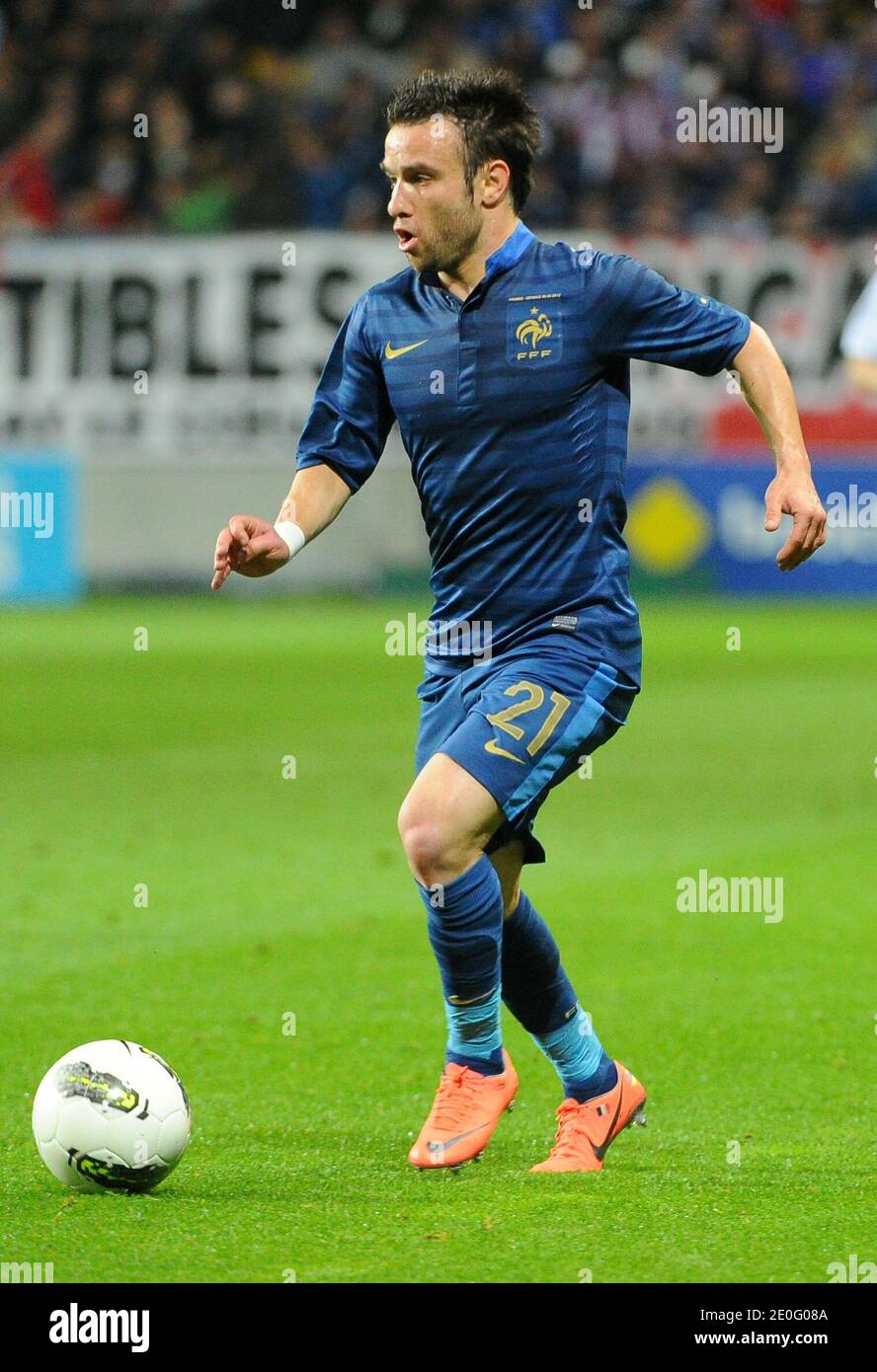 France's Mathieu Valbuena during an International Friendly soccer match, France Vs Estonia at MMArena stadium in Le Mans, France, on June 5, 2012. France won 4-0. Photo by ABACAPRESS.COM Stock Photo