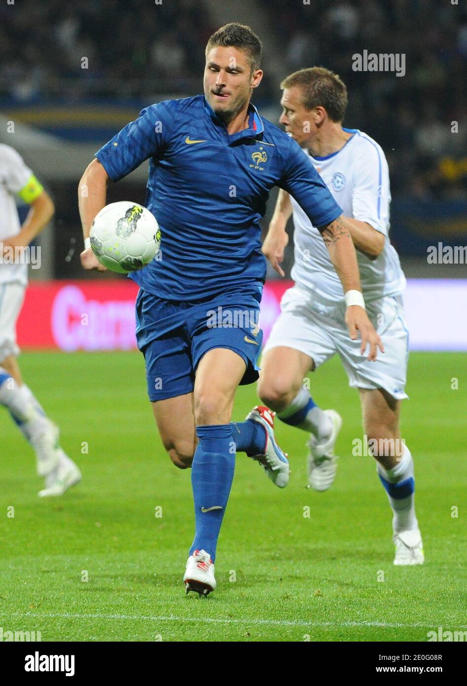 France's Olivier Giroud during an International Friendly soccer match, France Vs Estonia at MMArena stadium in Le Mans, France, on June 5, 2012. France won 4-0. Photo by ABACAPRESS.COM Stock Photo