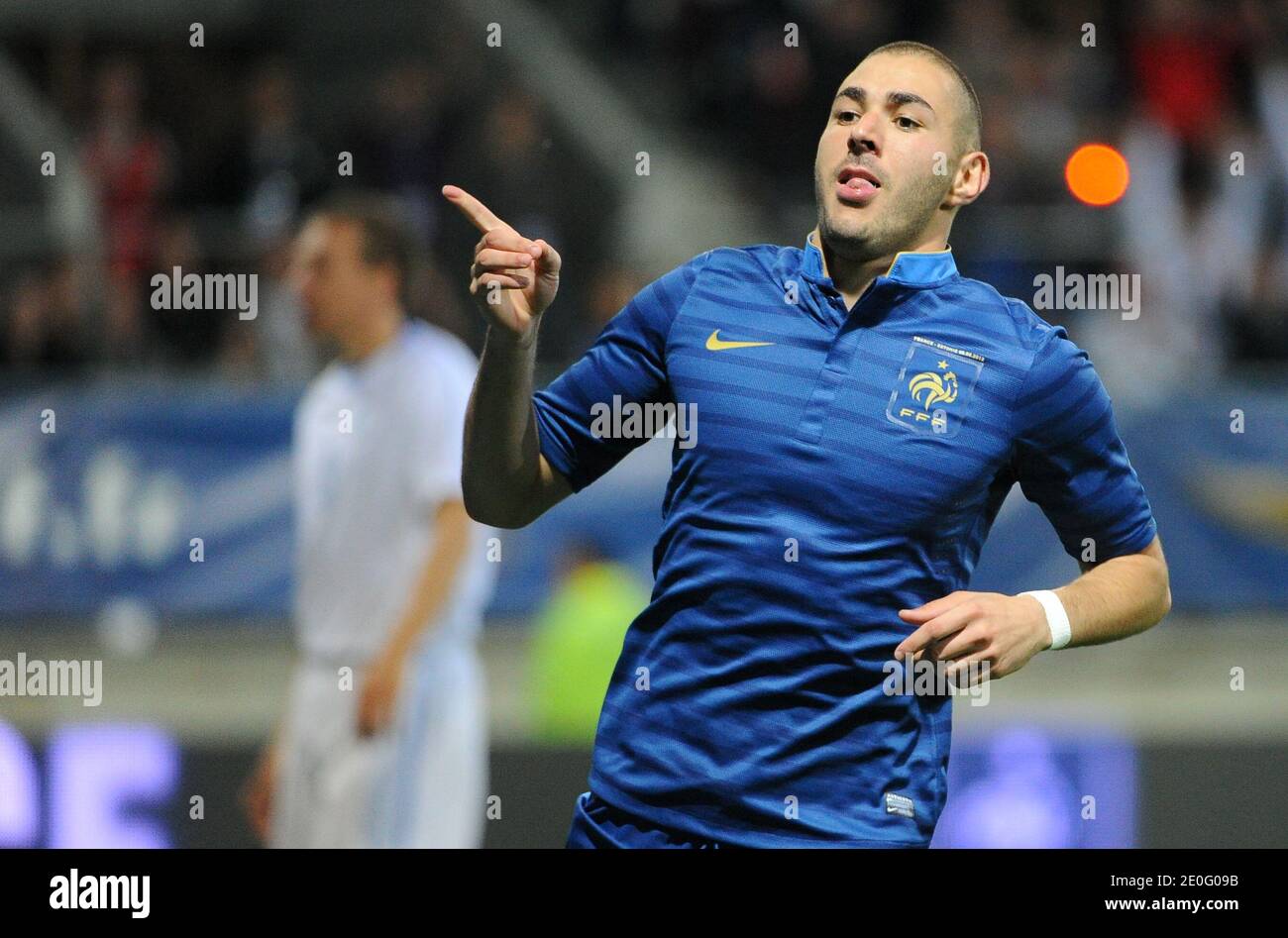 France's Karim Benzema during an International Friendly soccer match, France Vs Estonia at MMArena stadium in Le Mans, France, on June 5, 2012. France won 4-0. Photo by ABACAPRESS.COM Stock Photo