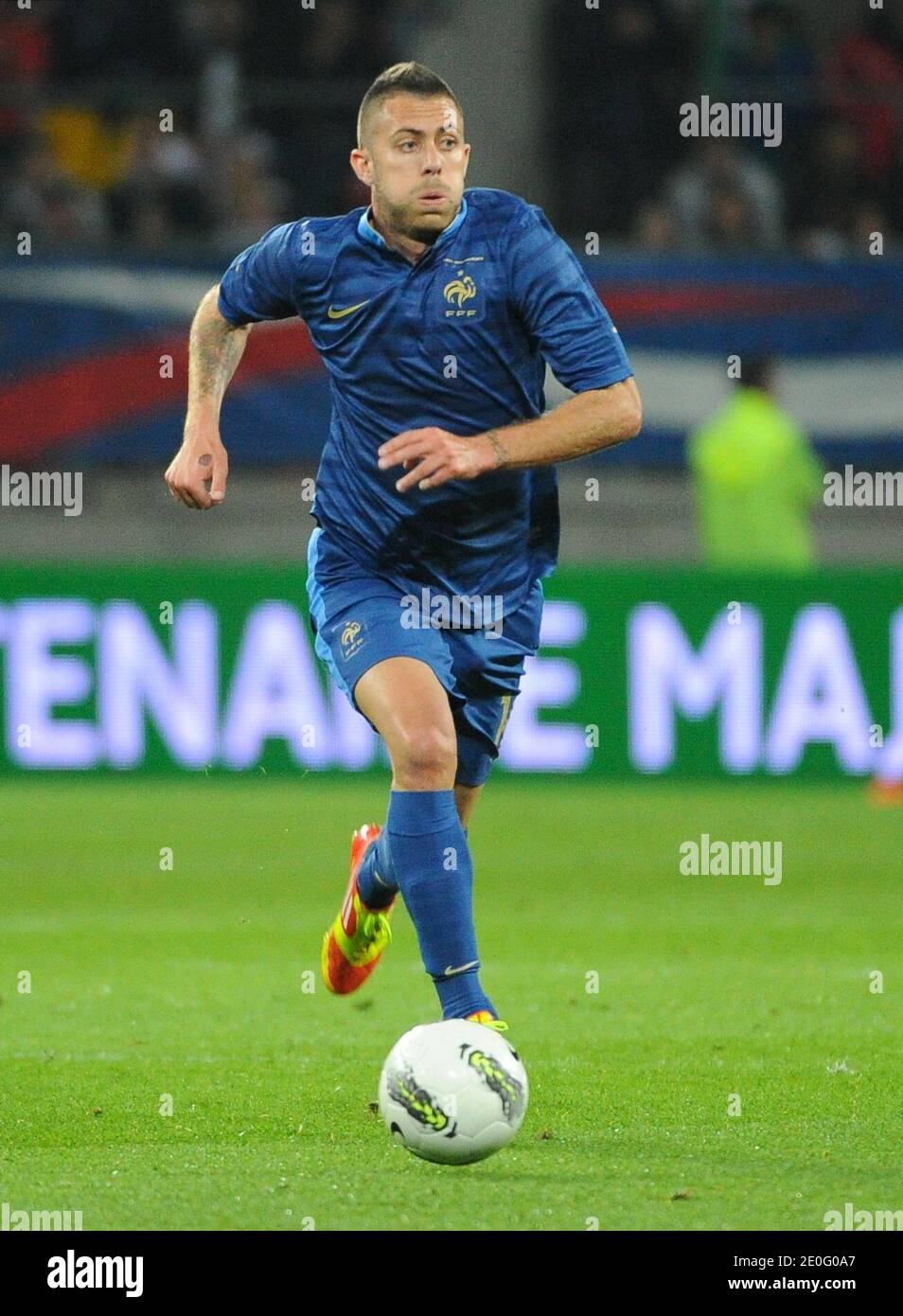 France's Jeremy Menez during an International Friendly soccer match, France Vs Estonia at MMArena stadium in Le Mans, France, on June 5, 2012. France won 4-0. Photo by ABACAPRESS.COM Stock Photo