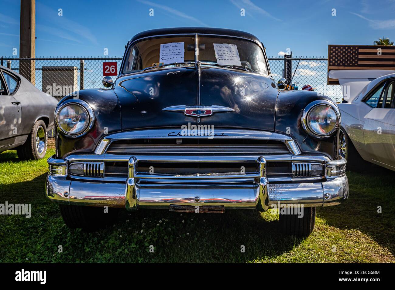 Daytona Beach, FL - November 28, 2020: 1951 Chevrolet DeLuxe at a local car show. Stock Photo