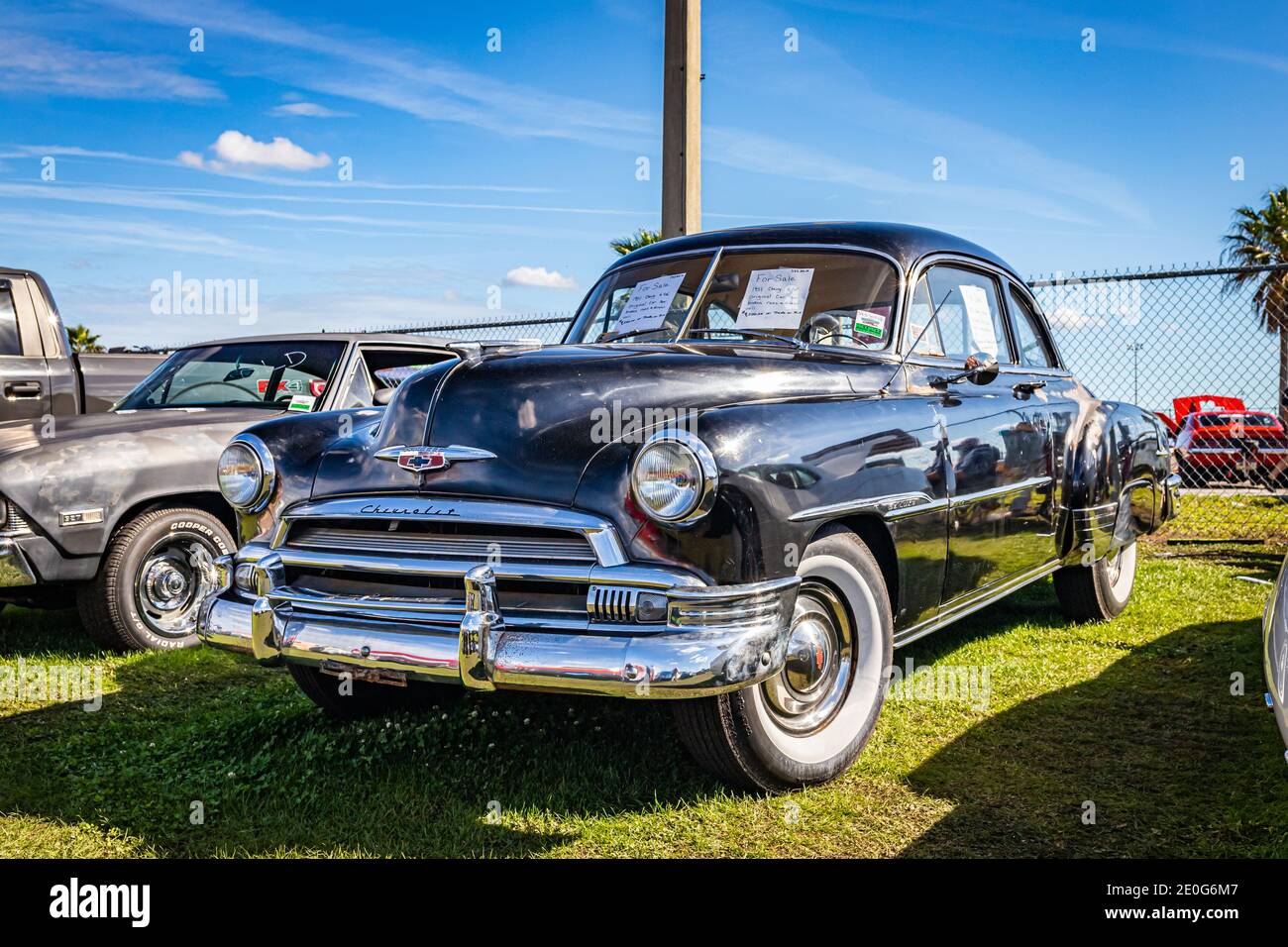 Daytona Beach, FL - November 28, 2020: 1951 Chevrolet DeLuxe at a local car show. Stock Photo