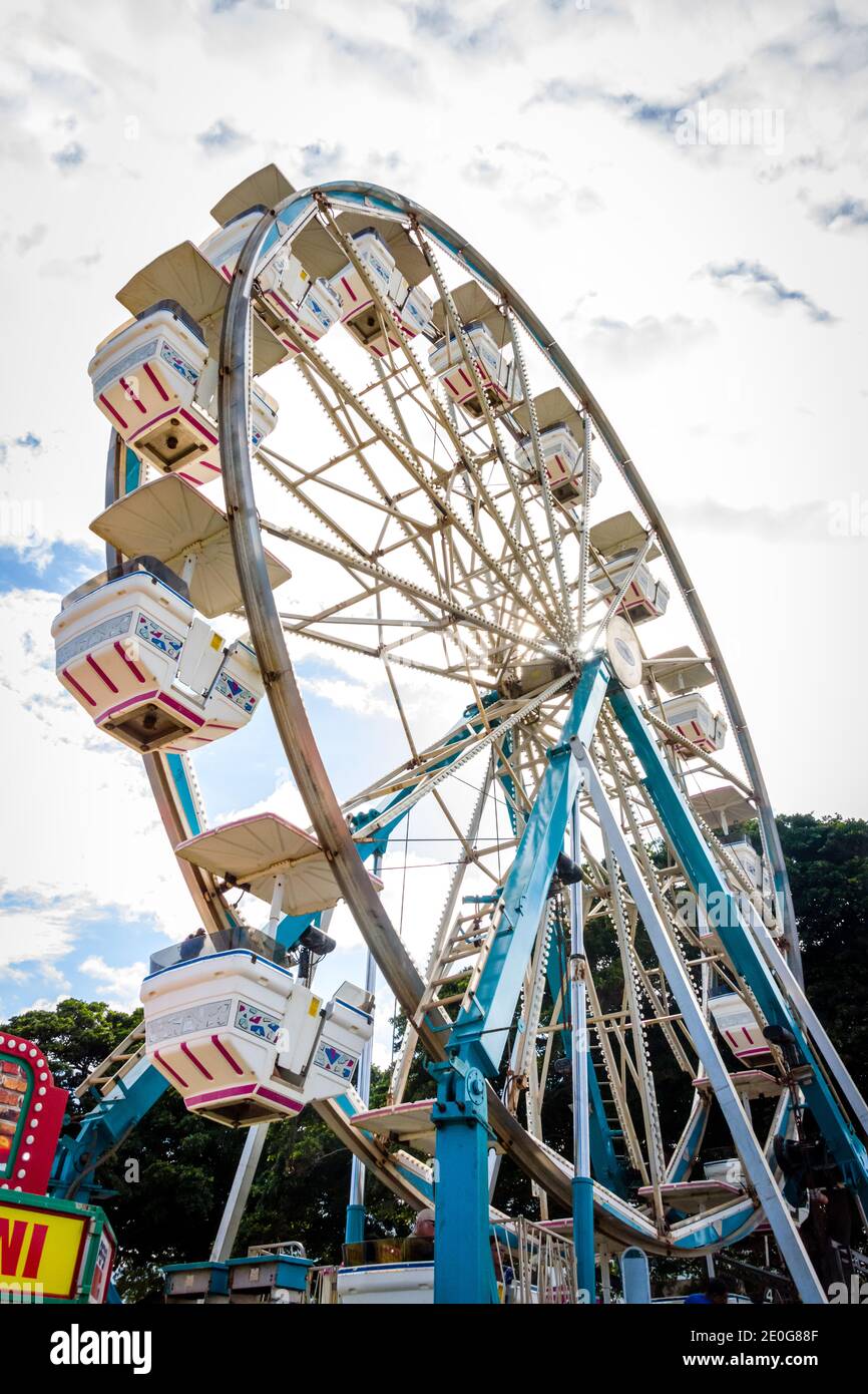 Maui, Hawaii, Maui County Fair, Rides, Ferris Wheel Stock Photo