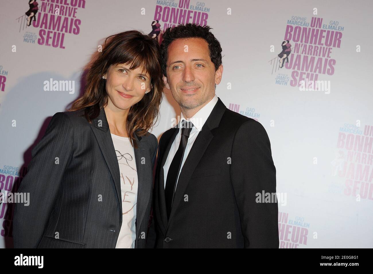 Sophie Marceau and Gad Elmaleh attending the premiere of 'Un bonheur  n'arrive jamais seul' held