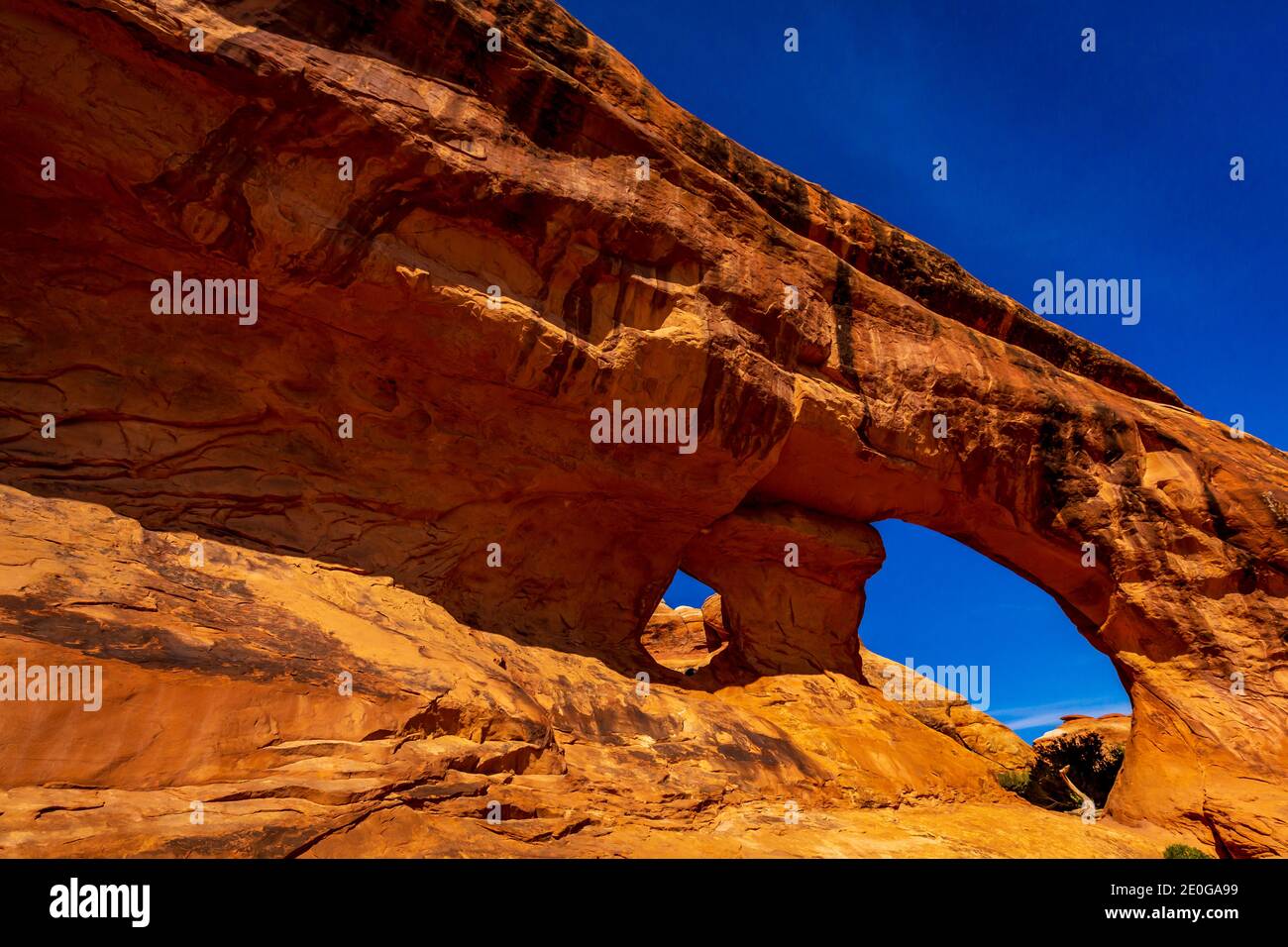Partition Arch in Devil's Garden, Arches National Park, Utah Stock
