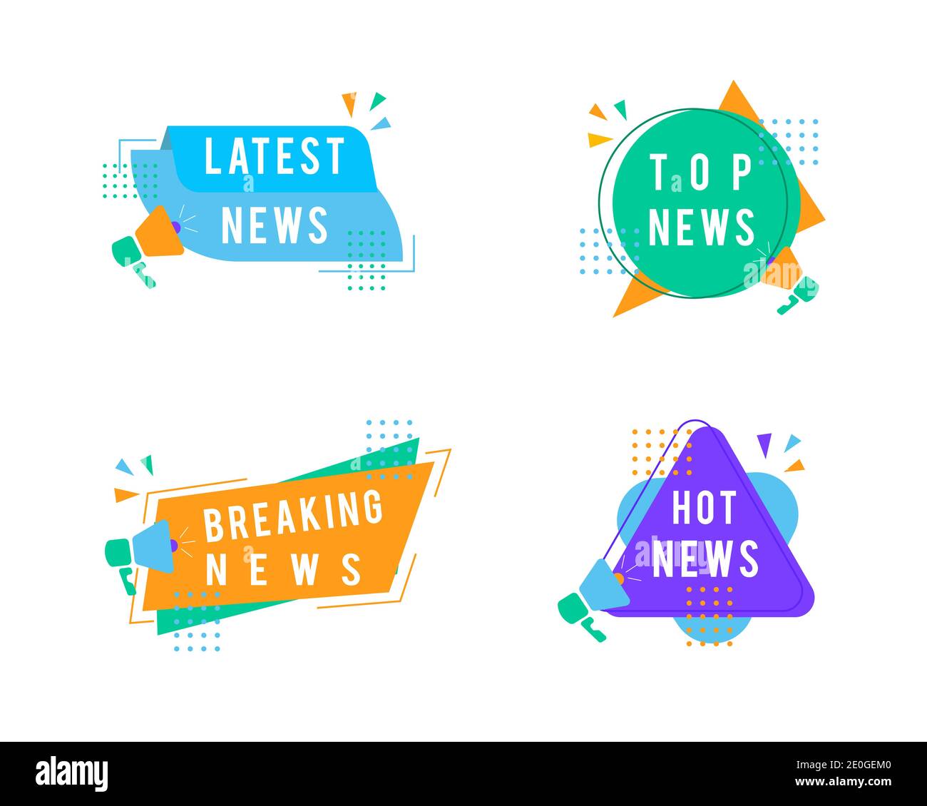 Colorful latest news banner collection Stock Vector Image & Art - Alamy