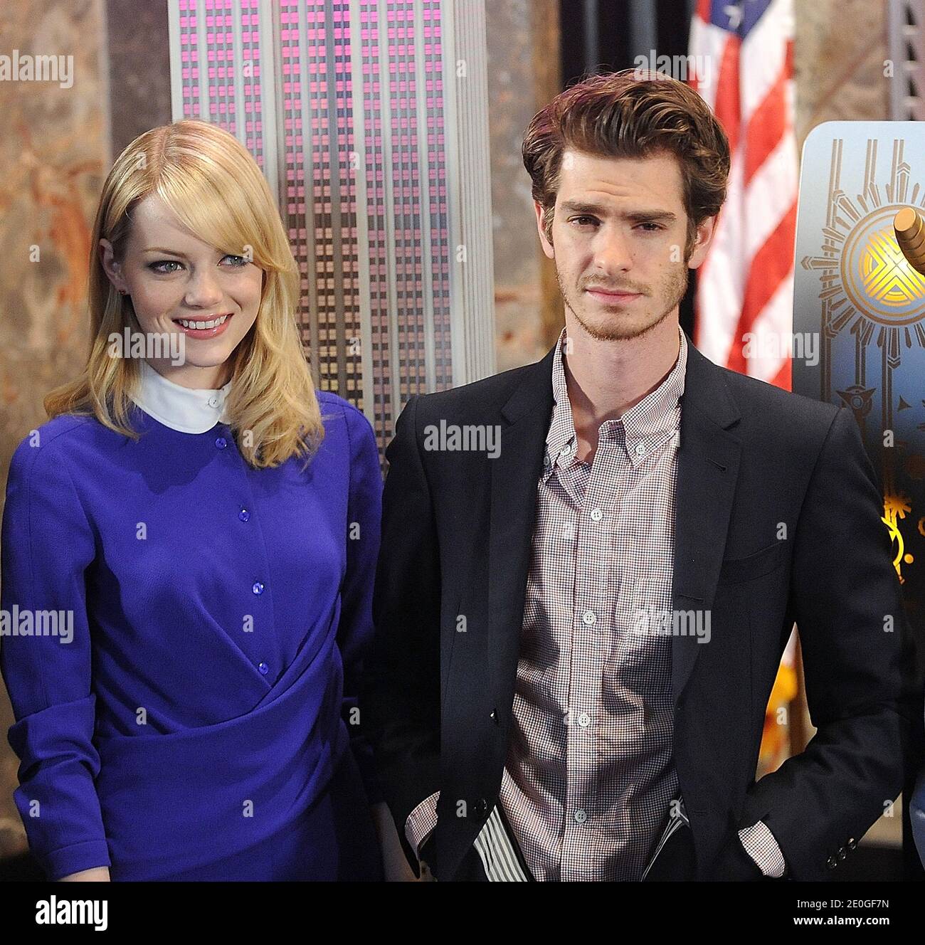 The cast of 'The Amazing Spider-Man 2' light the Empire State Building  Featuring: Matthew Tolmach