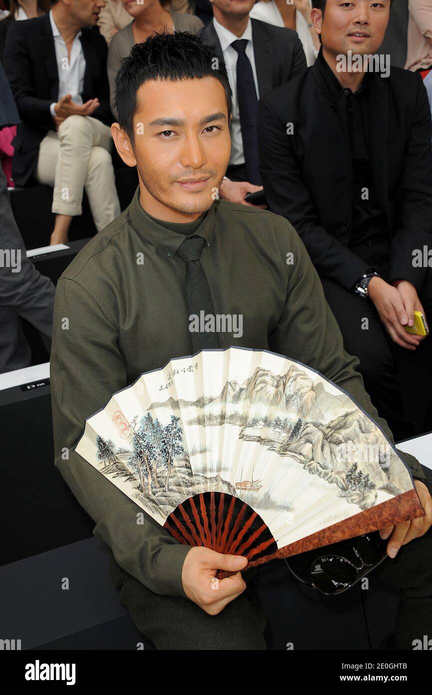 Chinese actor and singer Huang Xiaoming attending the Dior men's Spring-Summer 2013 collection show as part of the Paris Fashion Week, France, on June 30, 2012. Photo by Nicolas Briquet/ABACAPRESS.COM Stock Photo