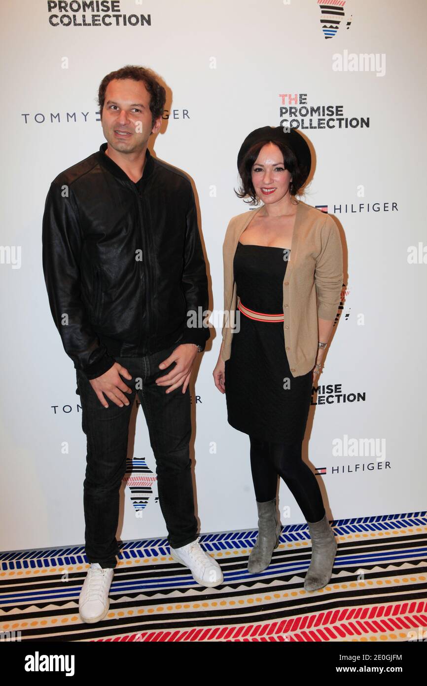 Julien Anthony and Beatrice Ardisson attend 'The Promise Collection' launch  at Tommy Hilfiger Champs-Elysees flagship store in Paris, France on April  26, 2012. The Promise Collection aims to drastically reduce poverty in