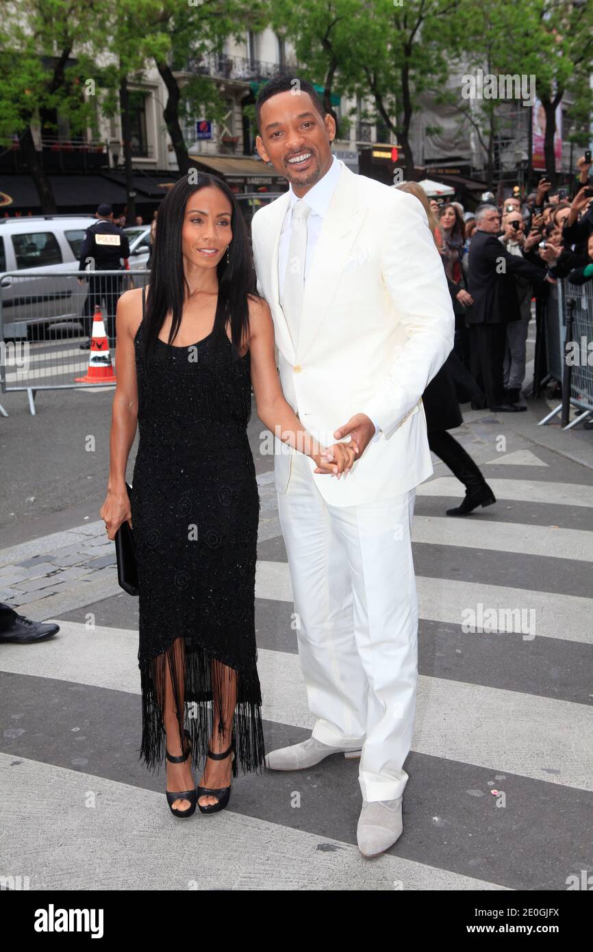 Will Smith and his wife Jada Pinkett Smith at 'Men in black 3' premiere, held at le Grand Rex in Paris, France, on May 11, 2012. Photo by Jerome Domine/ABACAPRESS.COM Stock Photo