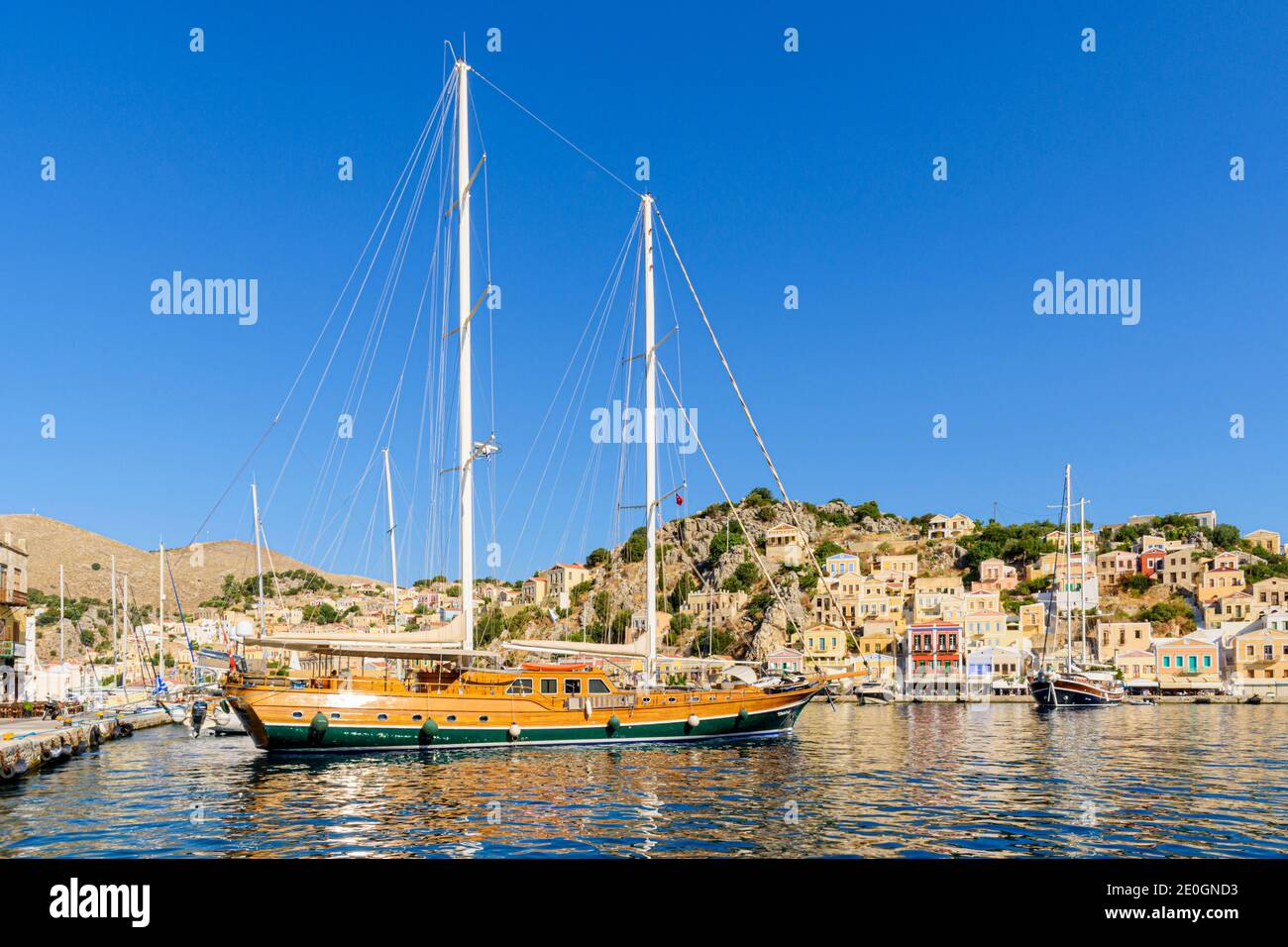 Gialos harbour views, Symi Island, Greece Stock Photo