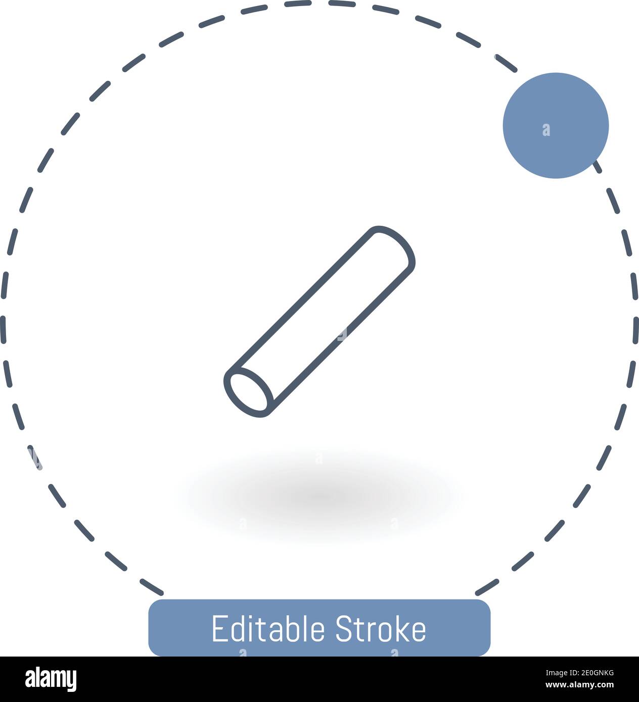 chalk vector icon editable stroke outline icons for web and mobile Stock Vector