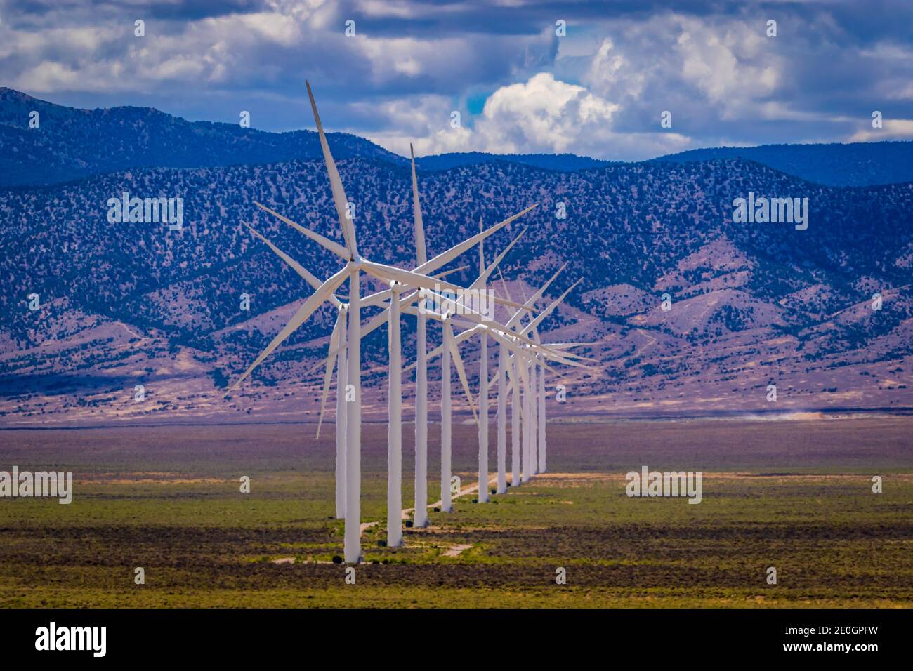 Wind turbines at Spring Valley Wind Farm, Nevada Stock Photo Alamy