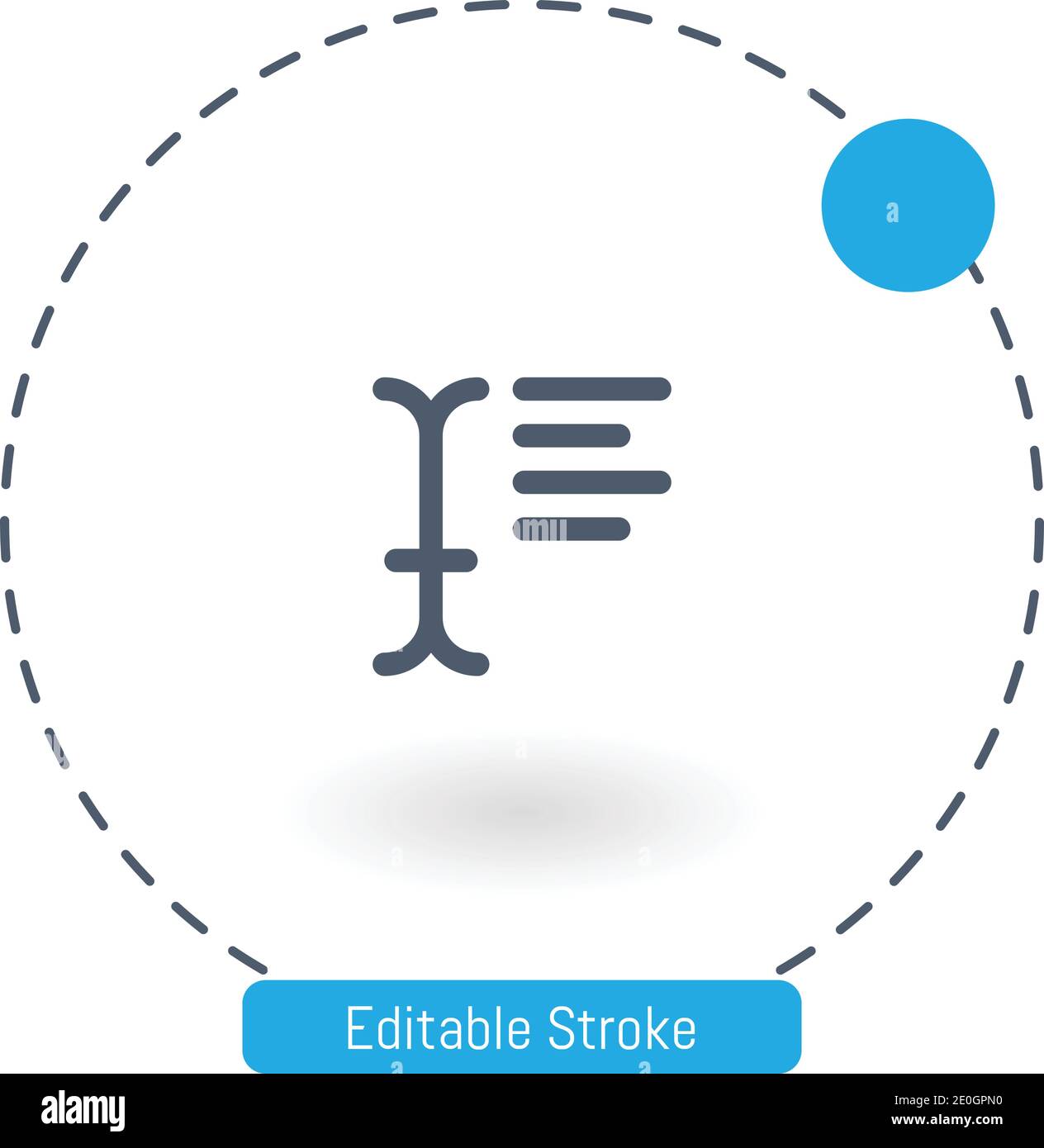 align text vector icon editable stroke outline icons for web and mobile Stock Vector