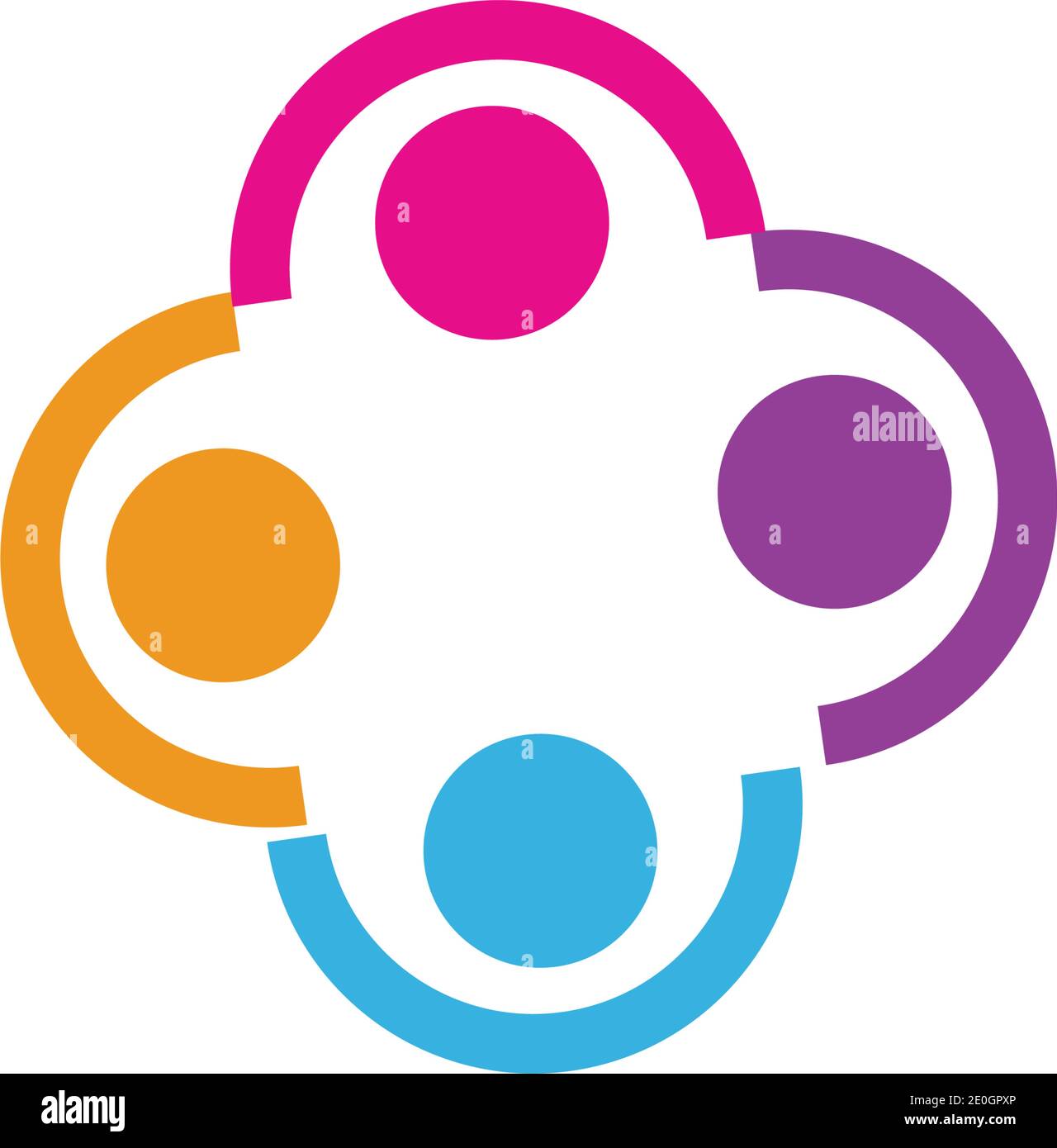 Community, network and social icon design template Stock Vector Image ...