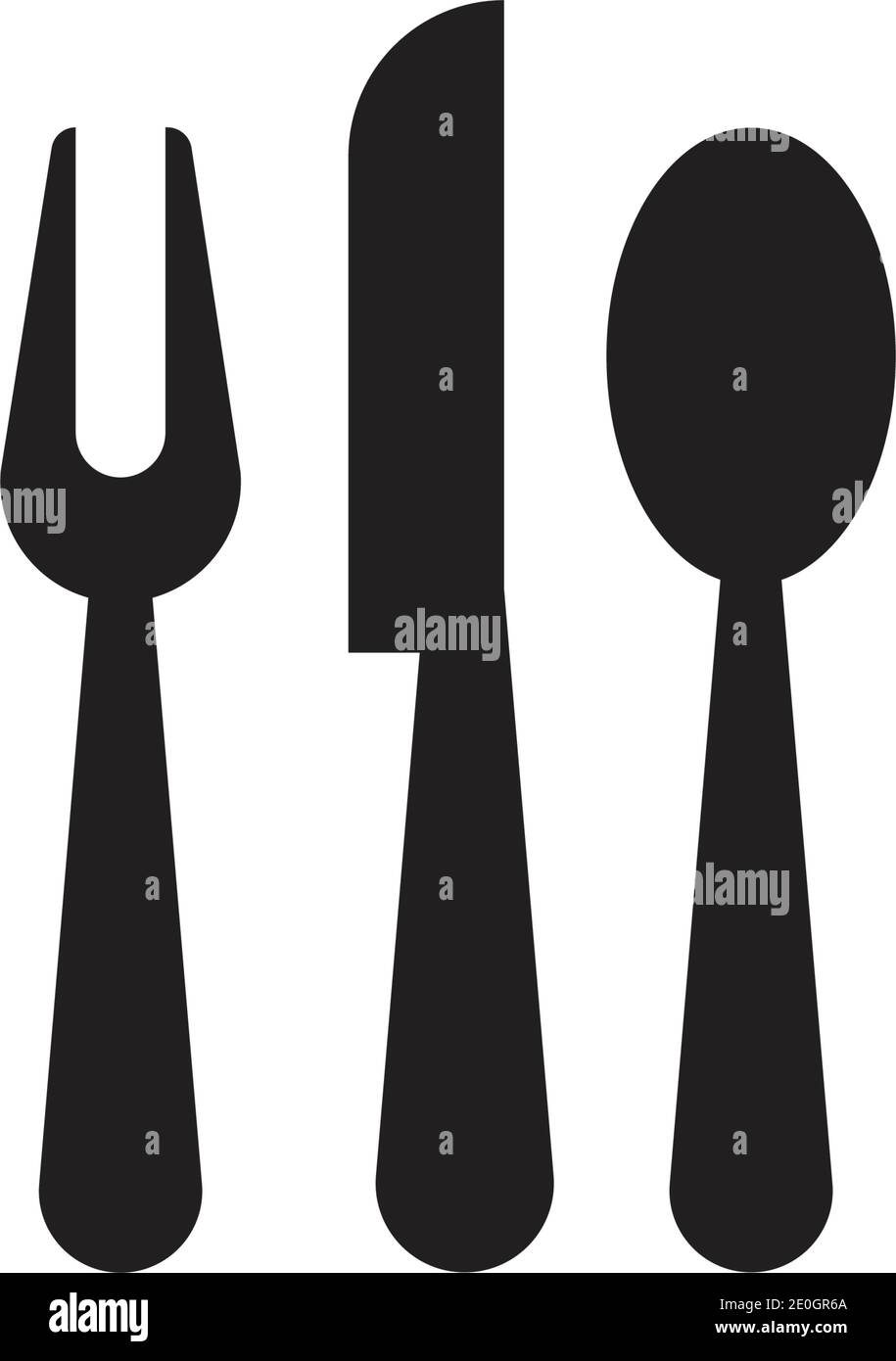 Cutlery vector icon illustration sign Cutlery and Kitchen Set Icon ...