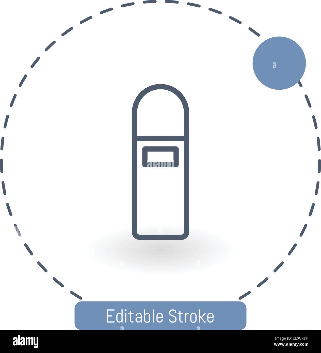 roll on vector icon editable stroke outline icons for web and mobile Stock Vector