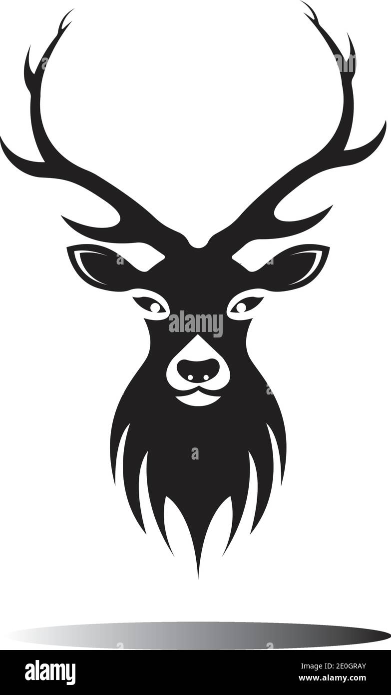 Deer Logo Template vector icon illustration design Stock Vector