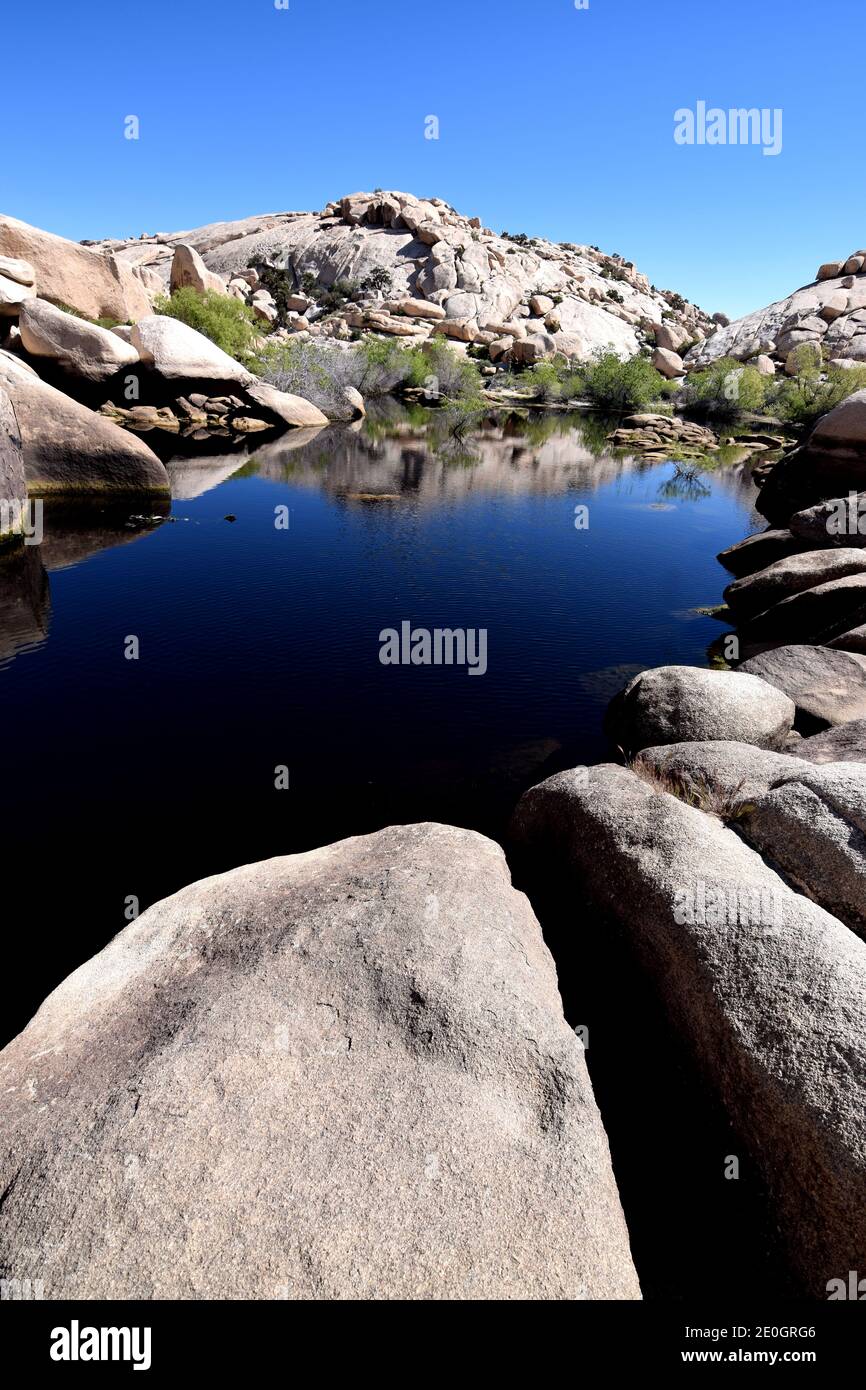 Barker Dam Water Reflection Stock Photo Alamy