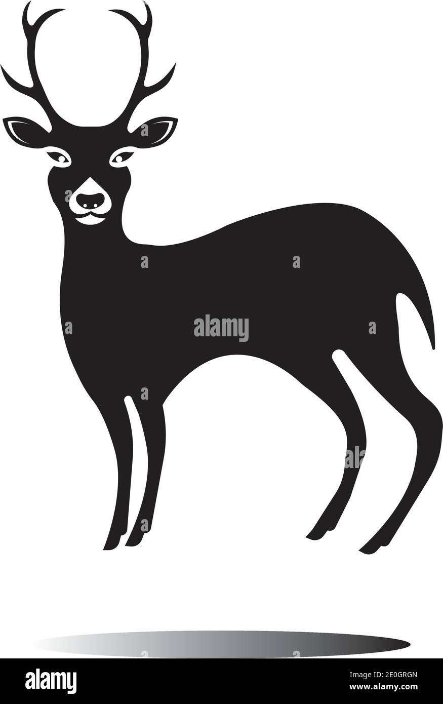Deer Logo Template vector icon illustration design Stock Vector