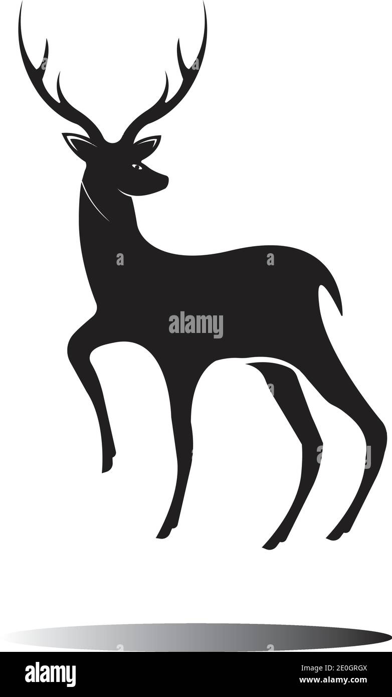 Deer Logo Template vector icon illustration design Stock Vector