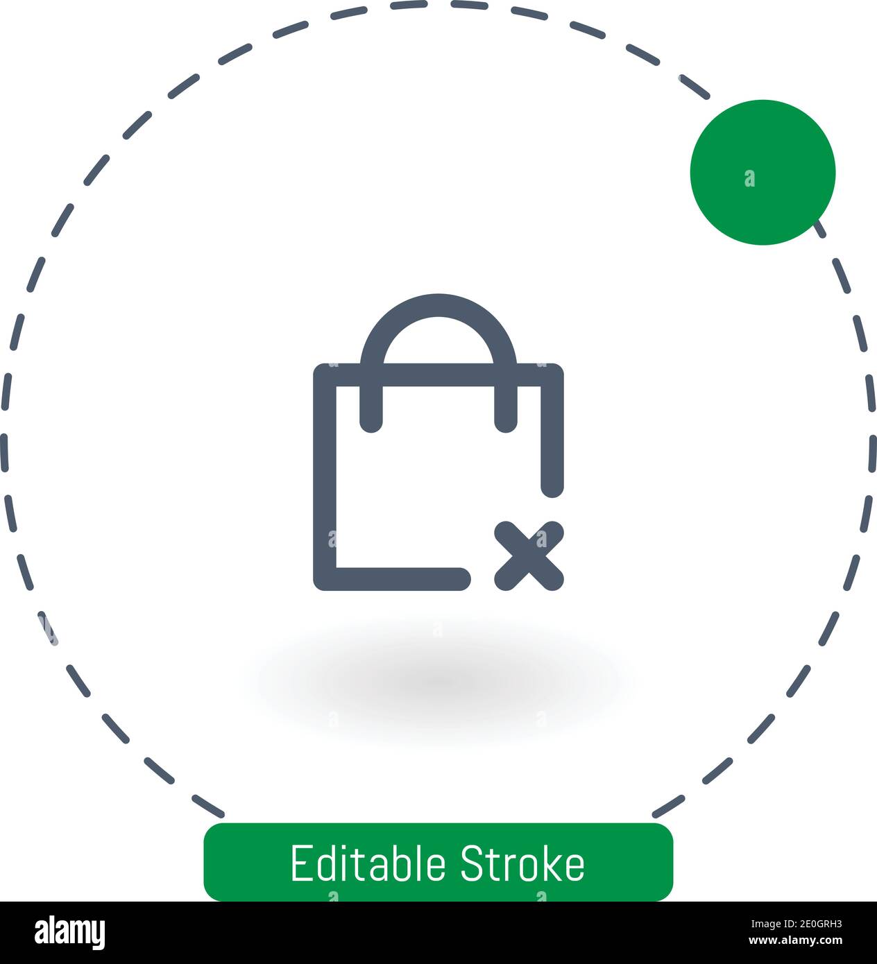 remove from cart vector icon editable stroke outline icons for web and ...