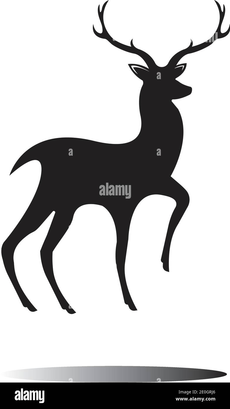 Deer Logo Template vector icon illustration design Stock Vector