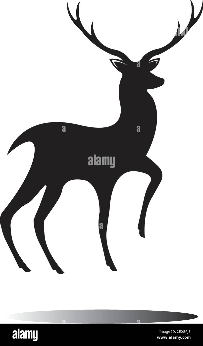 Deer Logo Template vector icon illustration design Stock Vector