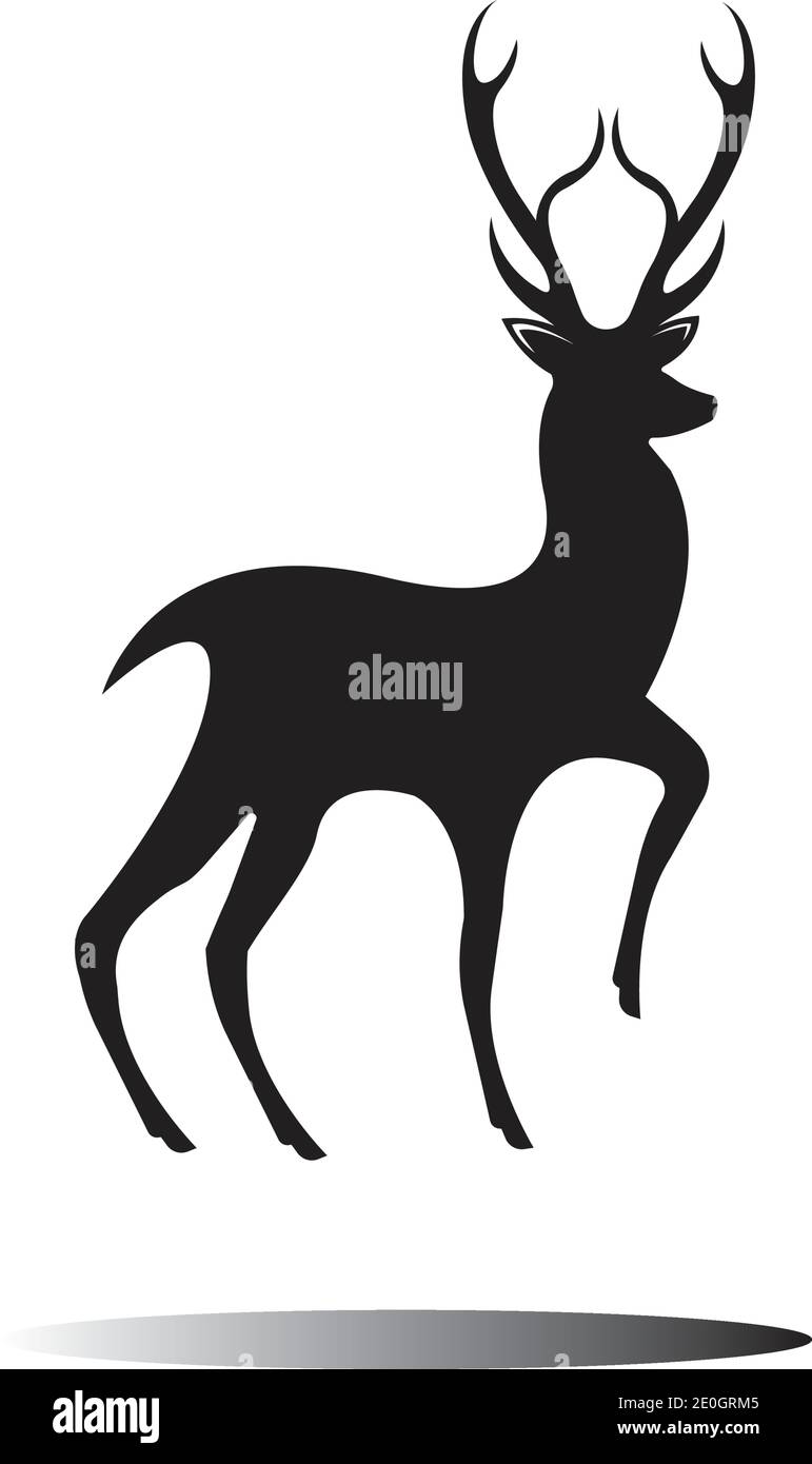 Deer Logo Template vector icon illustration design Stock Vector