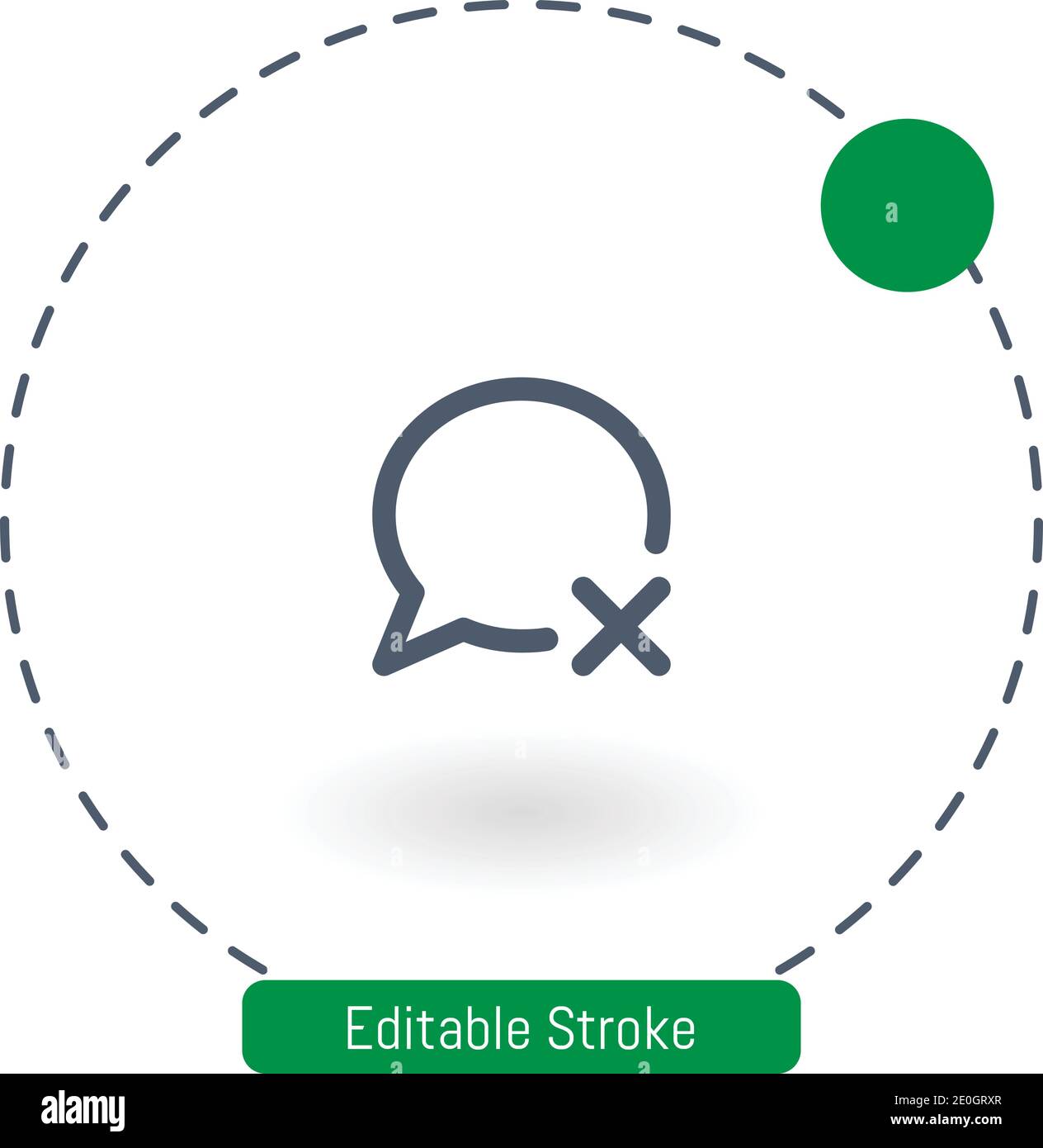 refuse vector icon editable stroke outline icons for web and mobile Stock Vector