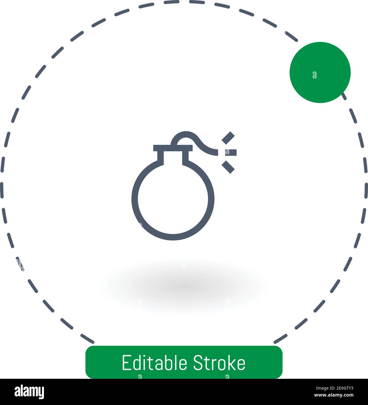 bomb vector icon editable stroke outline icons for web and mobile Stock Vector
