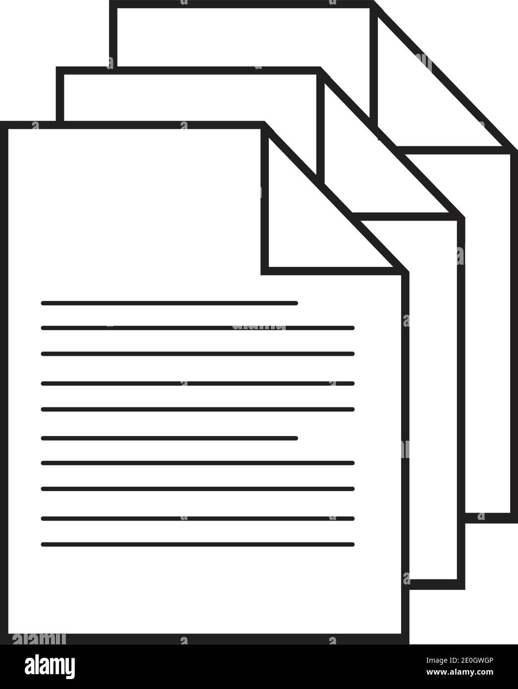 Documents icon stock vector illustration flat design Stock Vector