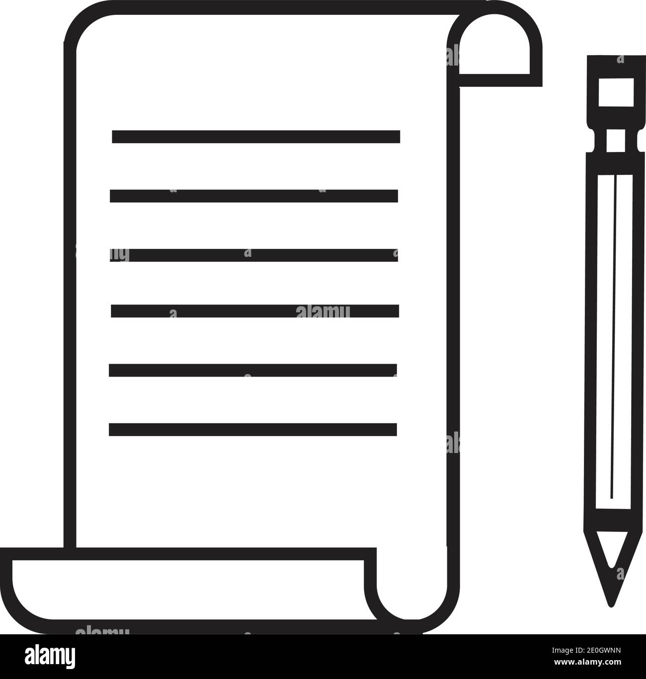 Documents icon stock vector illustration flat design Stock Vector